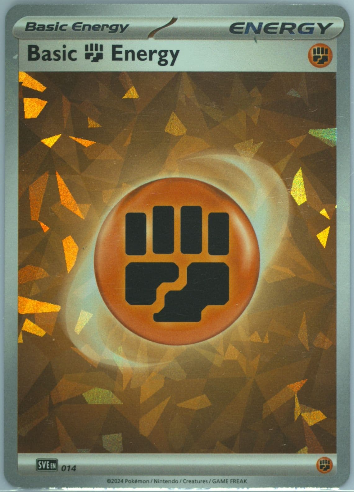 Basic Fighting Energy Cracked Ice Holo (014) 2024 Pokemon Sve EN-Basic Energies