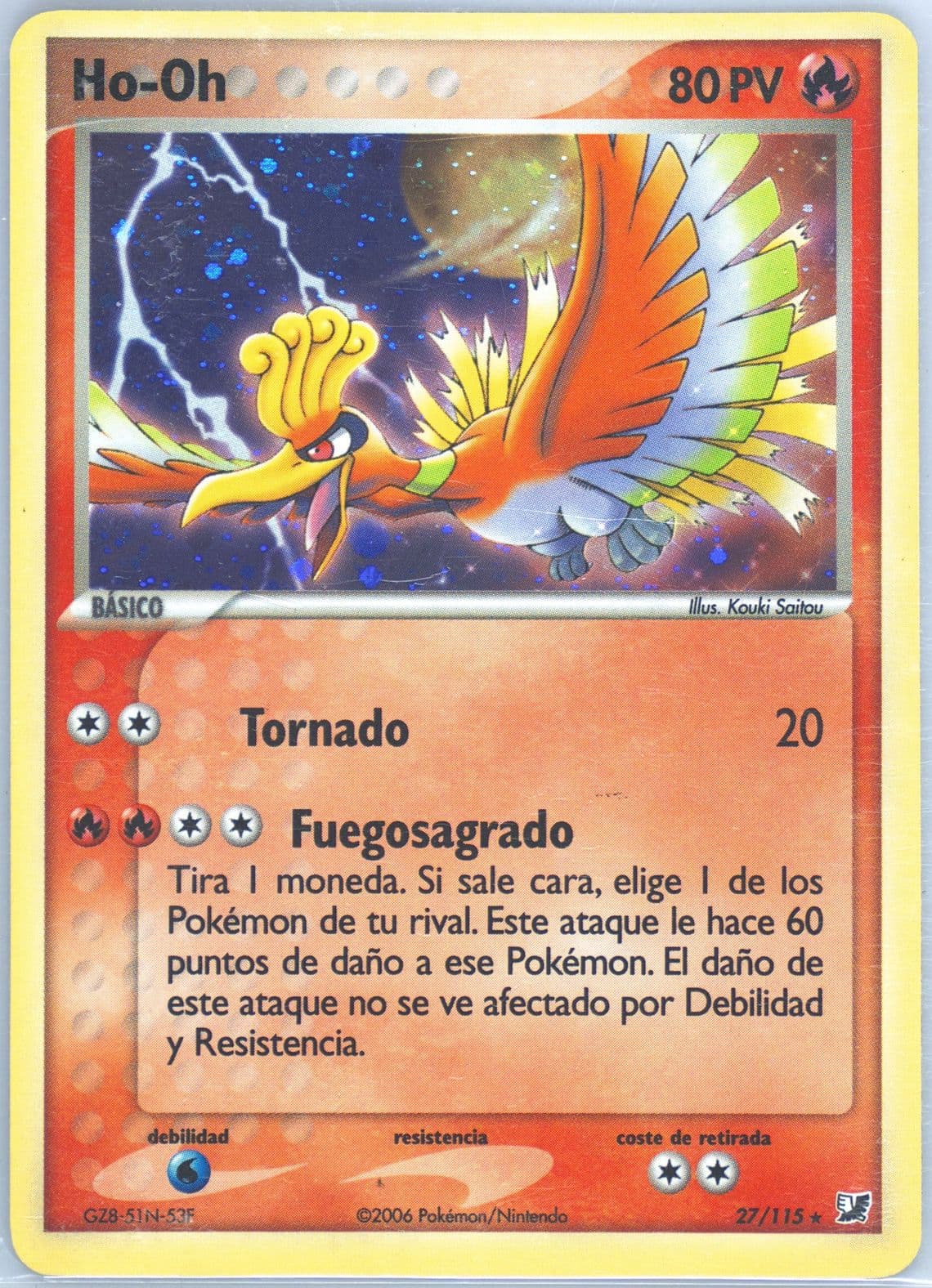 HO-Oh-Holo Spanish (27) 2005 Pokemon EX Unseen Forces