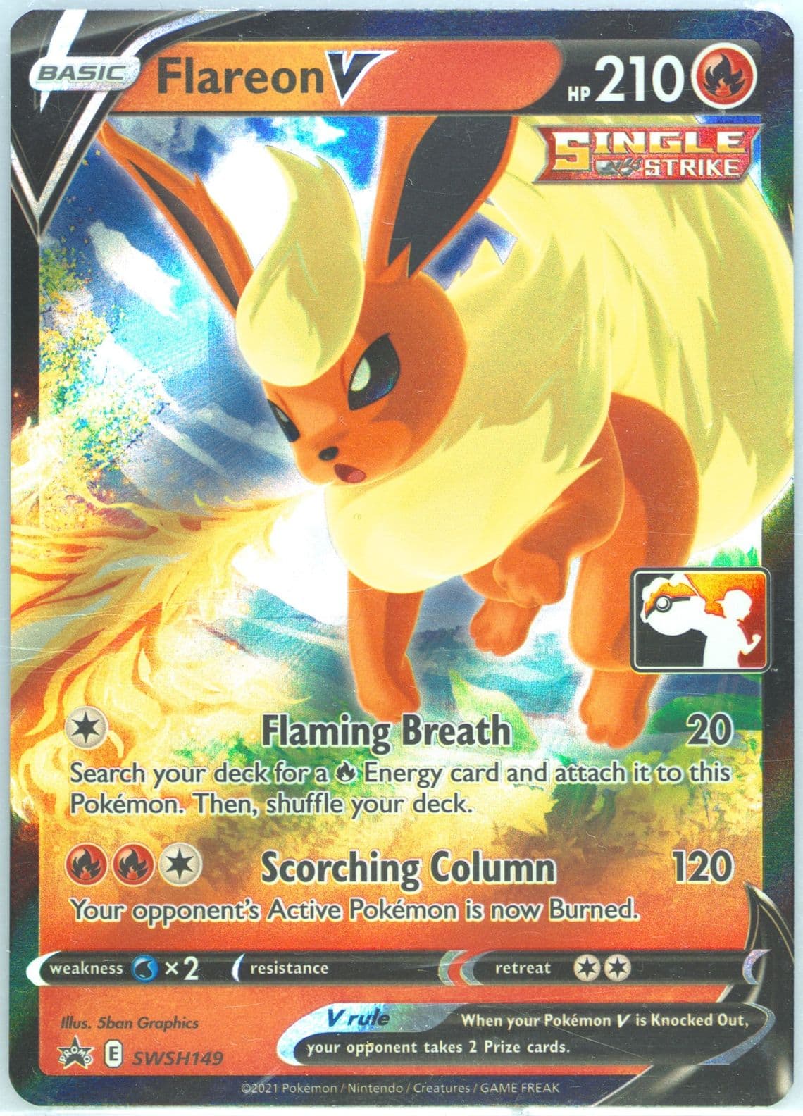 Flareon V (149) 2022-2023 Pokemon Play! Pokemon Prize Pack