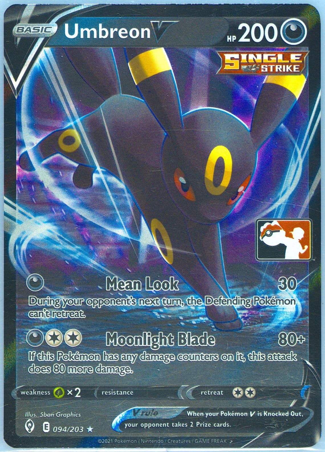 Umbreon V (094) 2022-2023 Pokemon Play! Pokemon Prize Pack