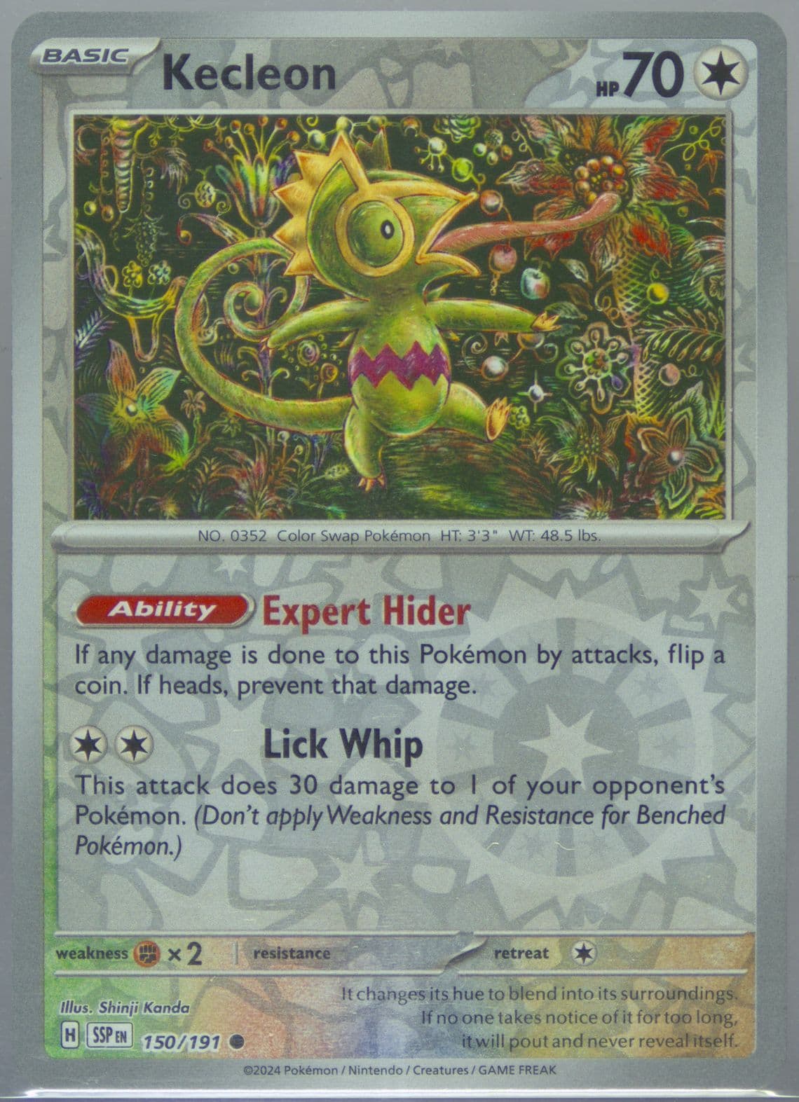 Kecleon Reverse Holo (150) 2024 Pokemon Ssp EN-Surging Sparks