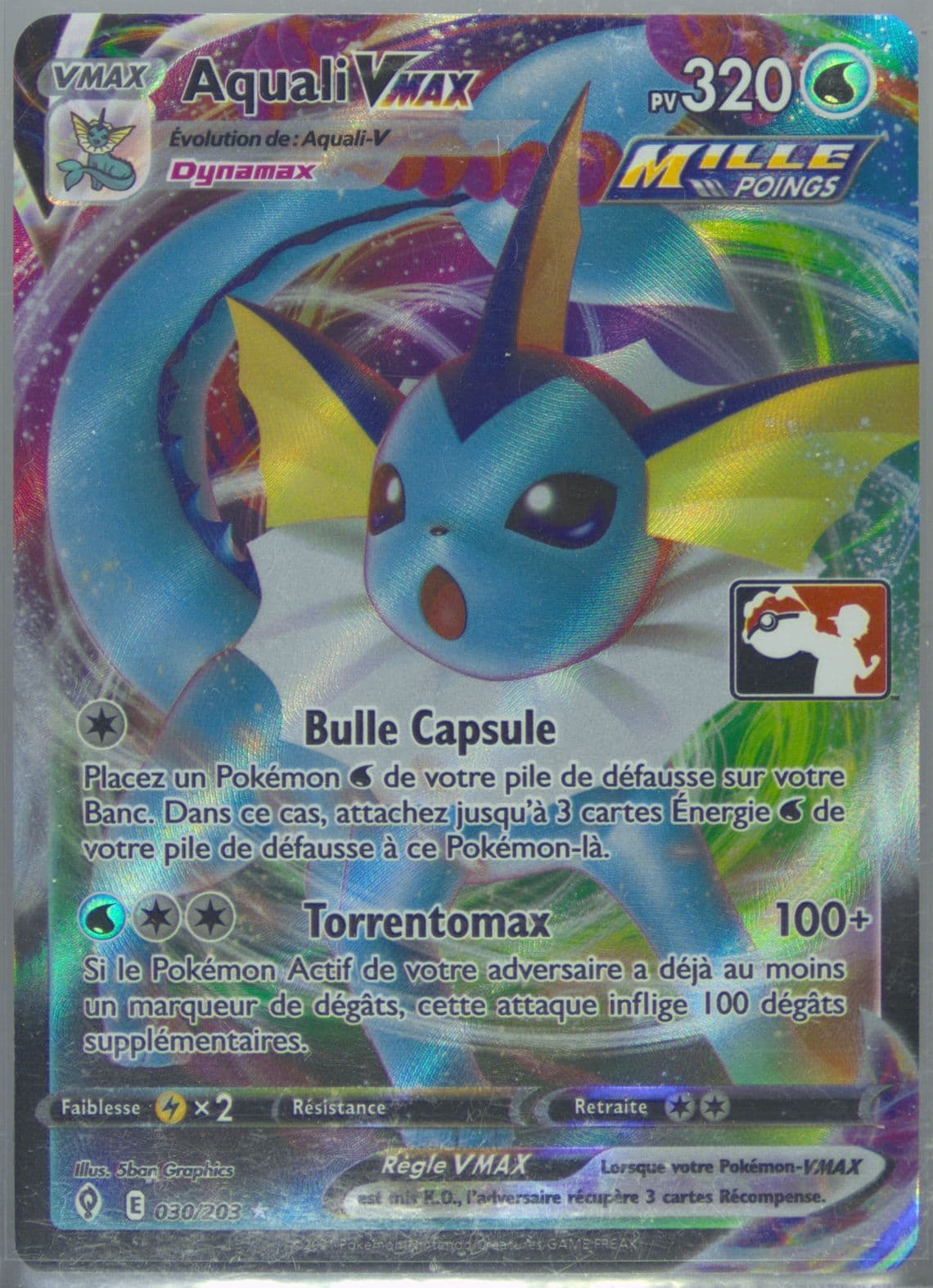 Full Art/Aquali Vmax French (030) 2022-2023 Pokemon Play! Pokemon Prize Pack