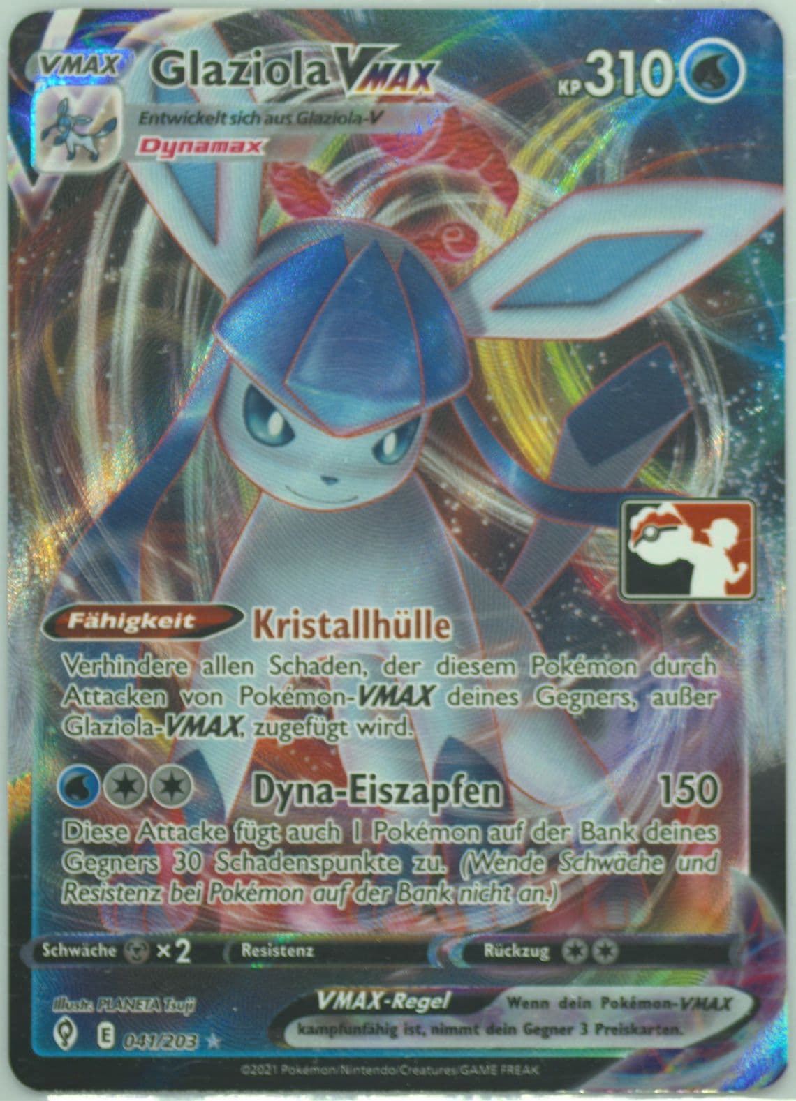 Full Art/Glaziola Vmax German (041) 2022-2023 Pokemon Play! Pokemon Prize Pack