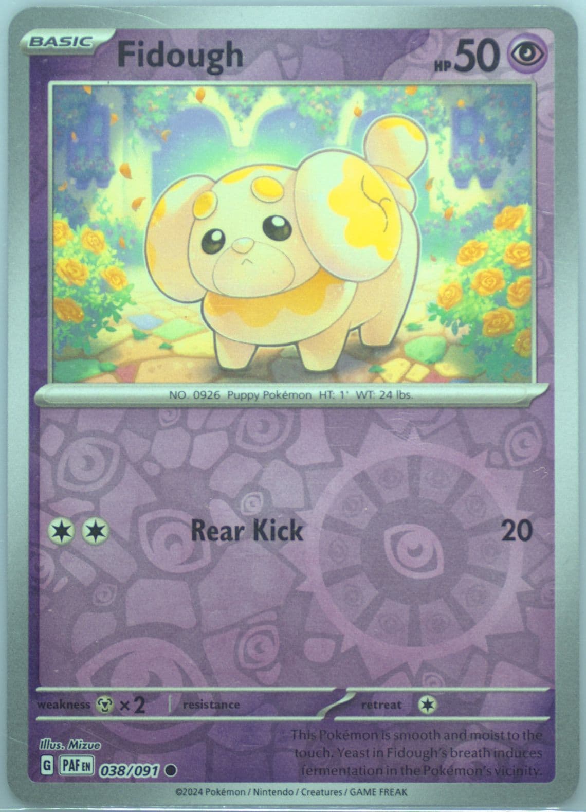 Fidough Paldean Fates 5-Pack Mini Tin (038) 2024 Pokemon Paf EN-Paldean Fates