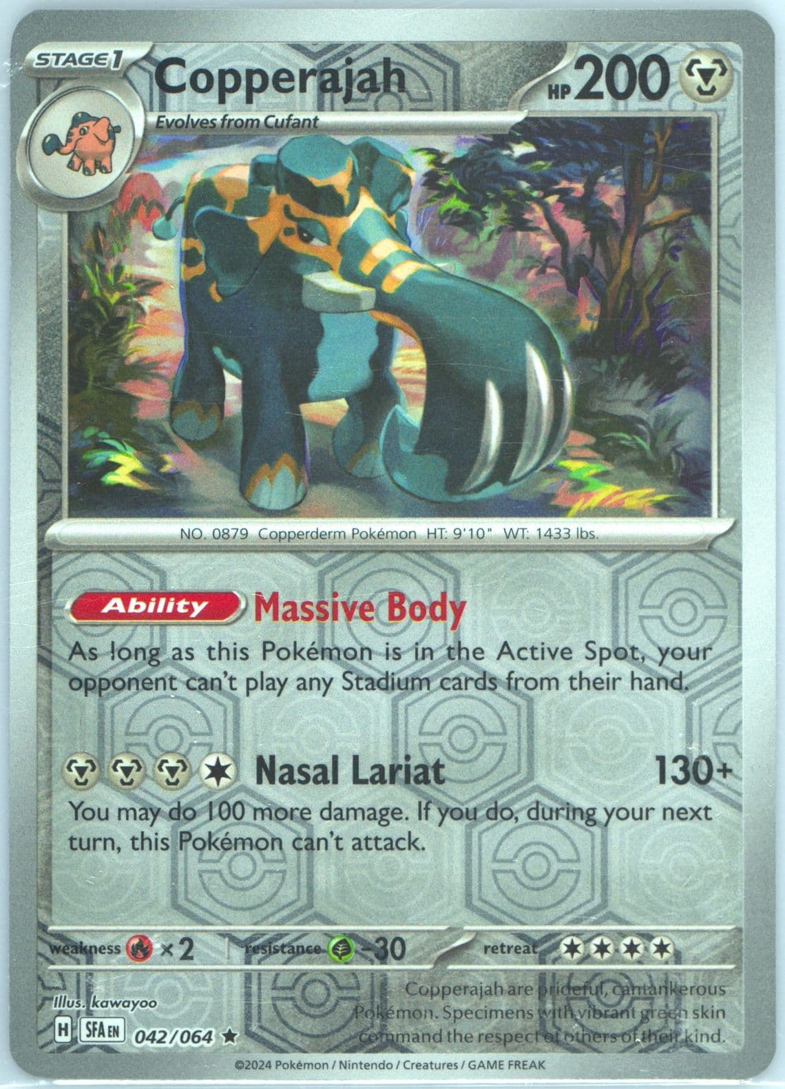 Copperajah Reverse Holo (042) 2024 Pokemon Sfa EN-Shrouded Fable
