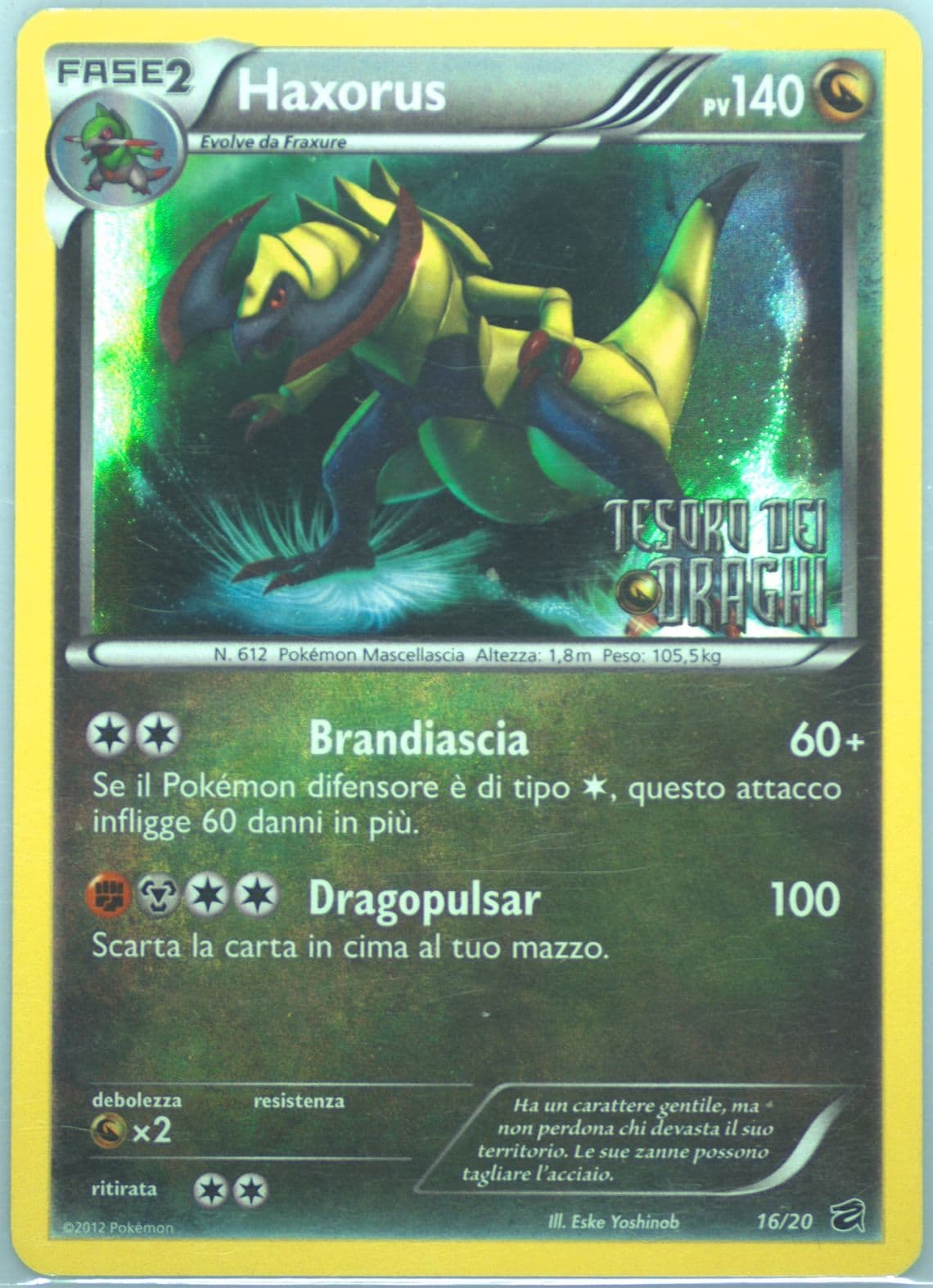 Haxorus Dragon Vault Stamp-Italian (16) 2012 Pokemon Black & White Dragon Vault
