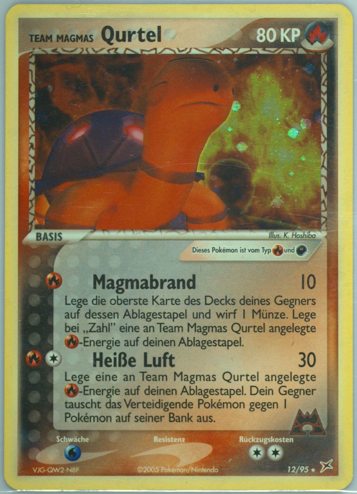 Team Magma's Qurtel Holo (12) 2005 Pokemon German EX Team Magma VS Team Aqua