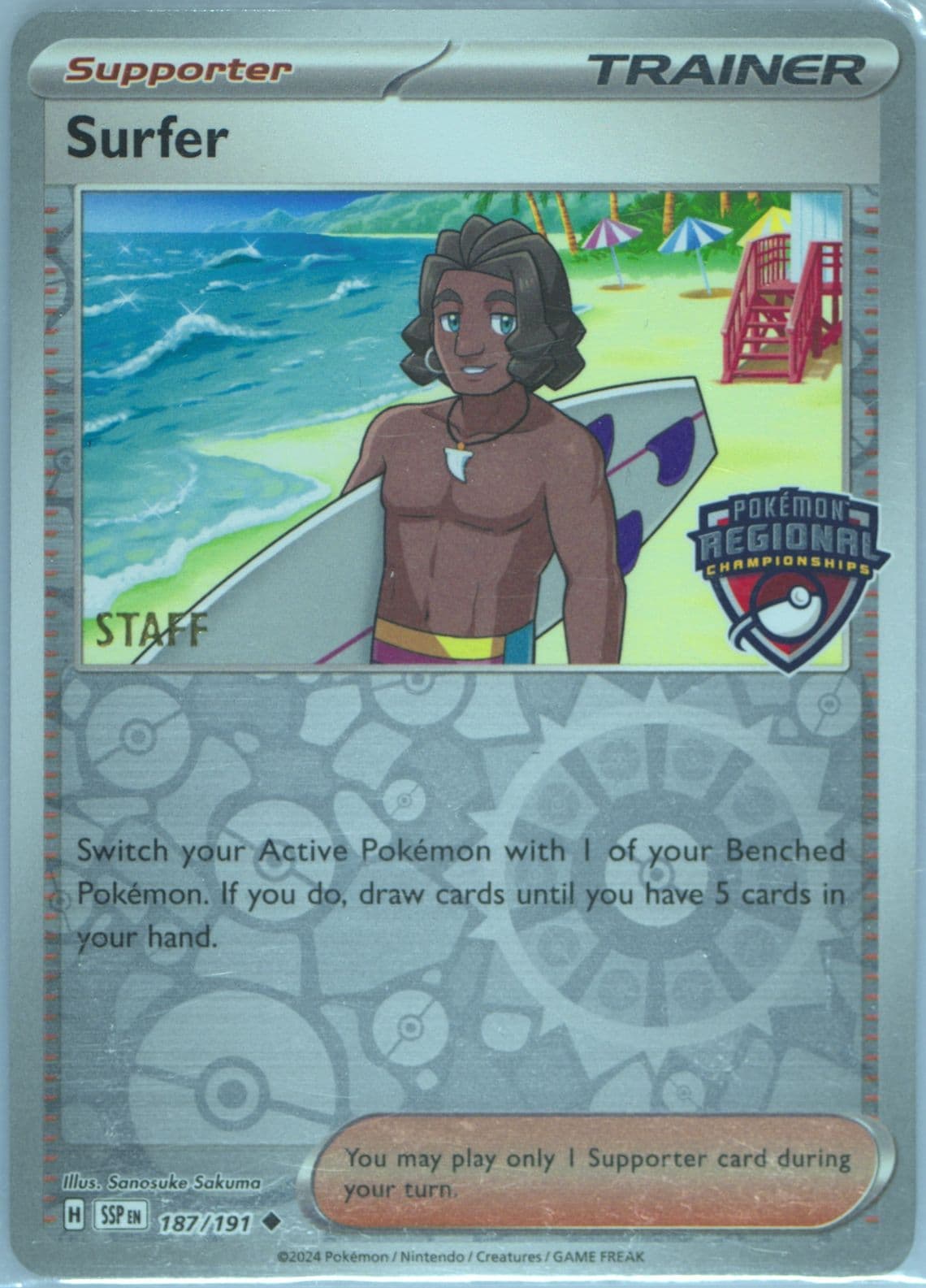 Surfer Regional Championships-Staff (187) 2024 Pokemon Ssp EN-Surging Sparks