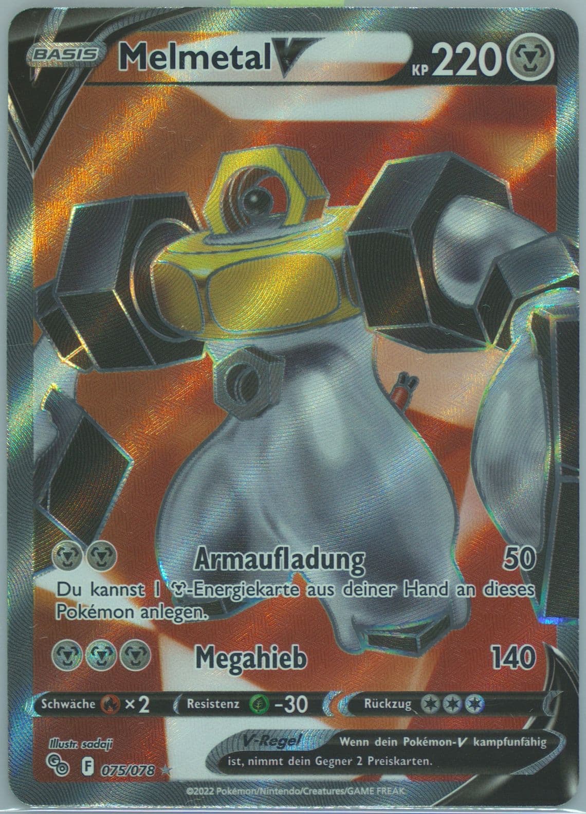Full Art/Melmetal V German (075) 2022 Pokemon Go