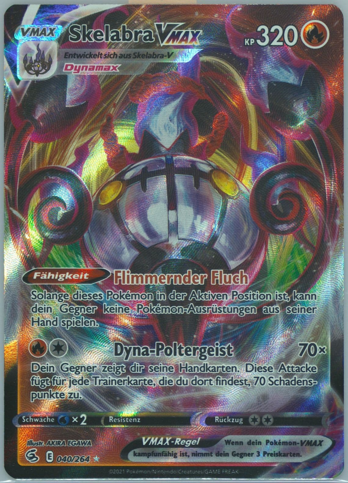 Full Art/Skelabra Vmax German (040) 2021 Pokemon Sword & Shield Fusion Strike