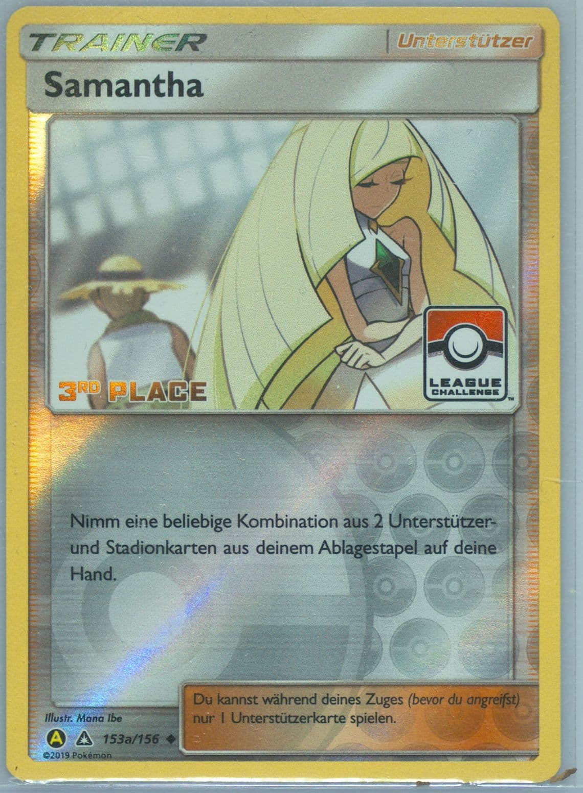 Samantha 2019 Yellow A Alternate Art 3st Place Pokemon League-German (153a) 2018 Pokemon Sun & Moon Ultra Prism