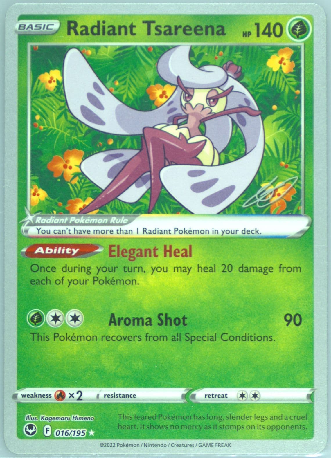 Radiant Tsareena (16) 2024 Pokemon 2023 World Championship Deck: Colorless Lugia