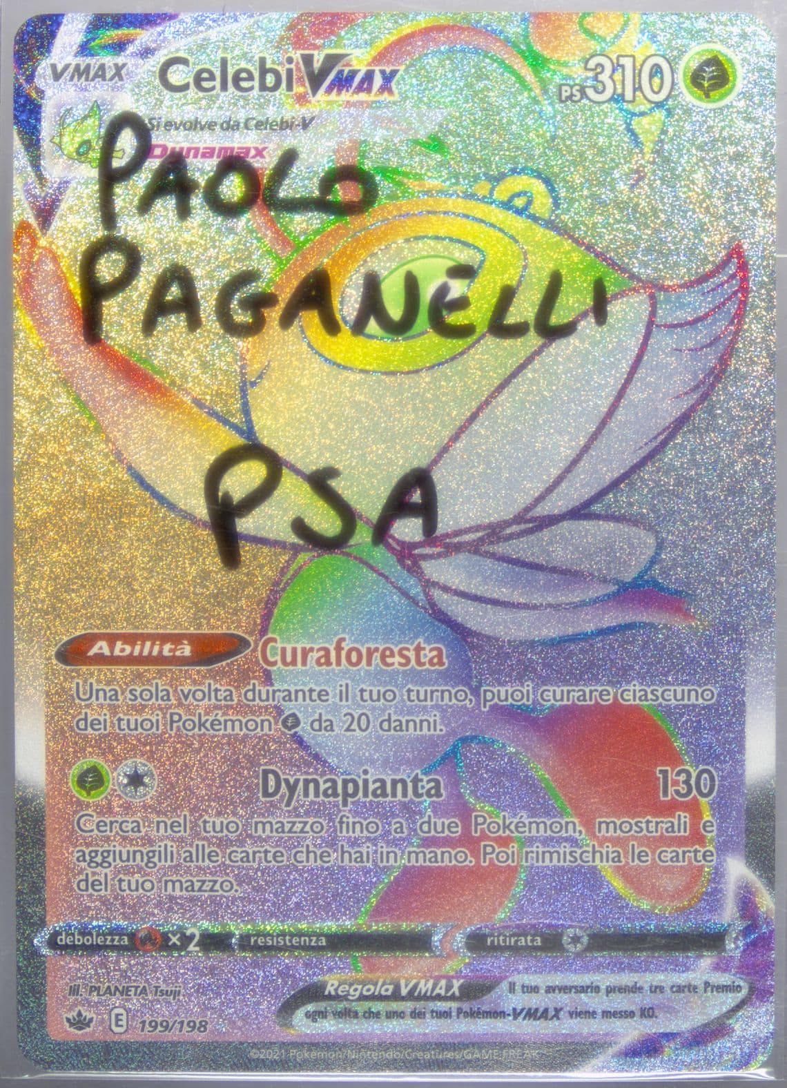Full Art/Celebi Vmax Italian-Secret (199) 2021 Pokemon Sword & Shield Chilling Reign