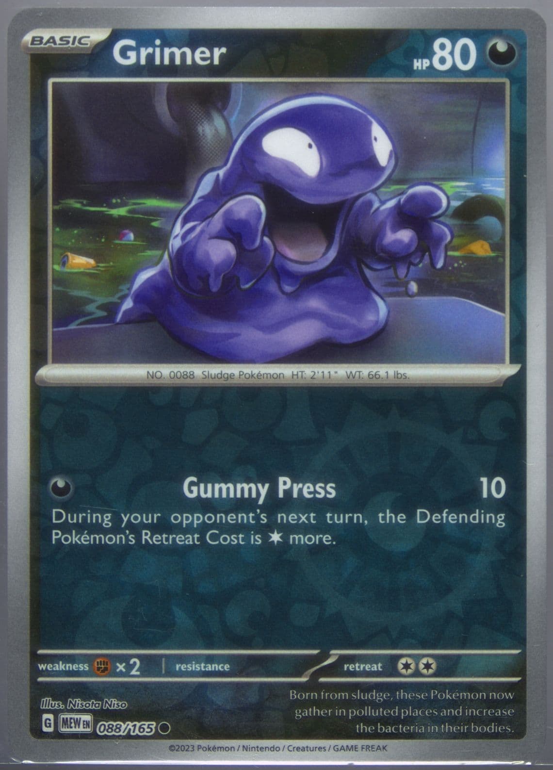 Grimer Reverse Holo (088) 2023 Pokemon Mew EN-151
