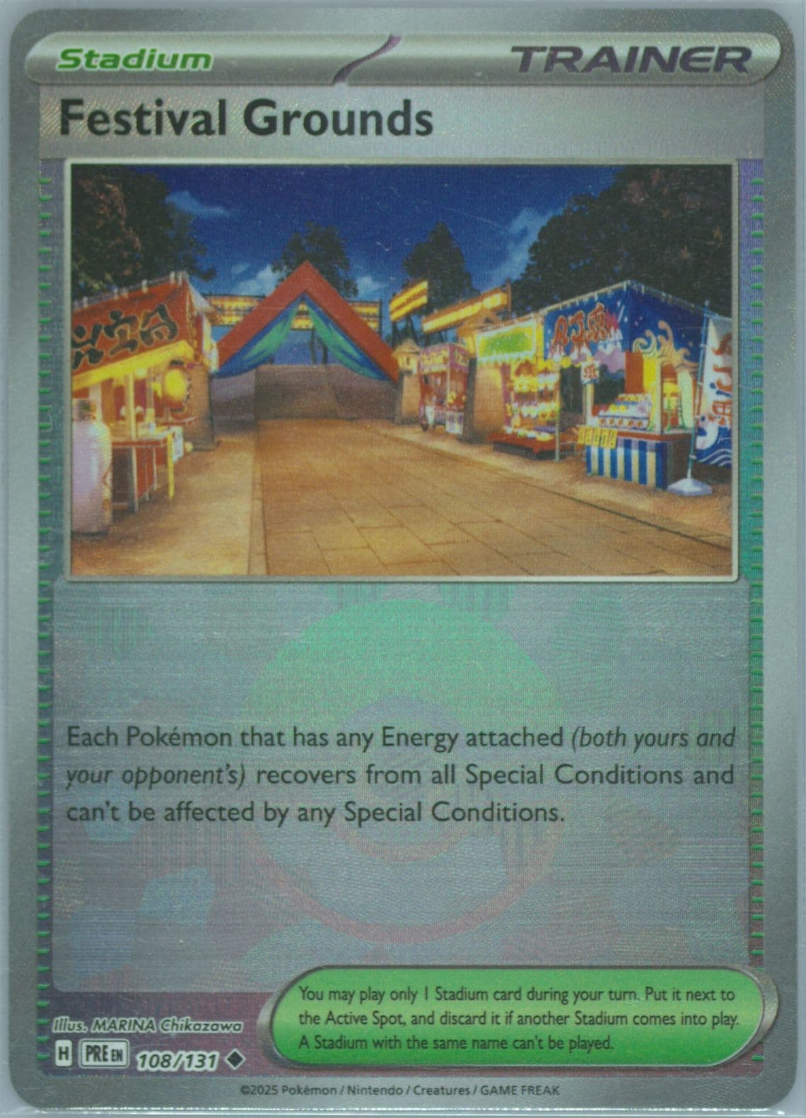 Festival Grounds Reverse Holo (108) 2025 Pokemon Pre EN-Prismatic Evolutions
