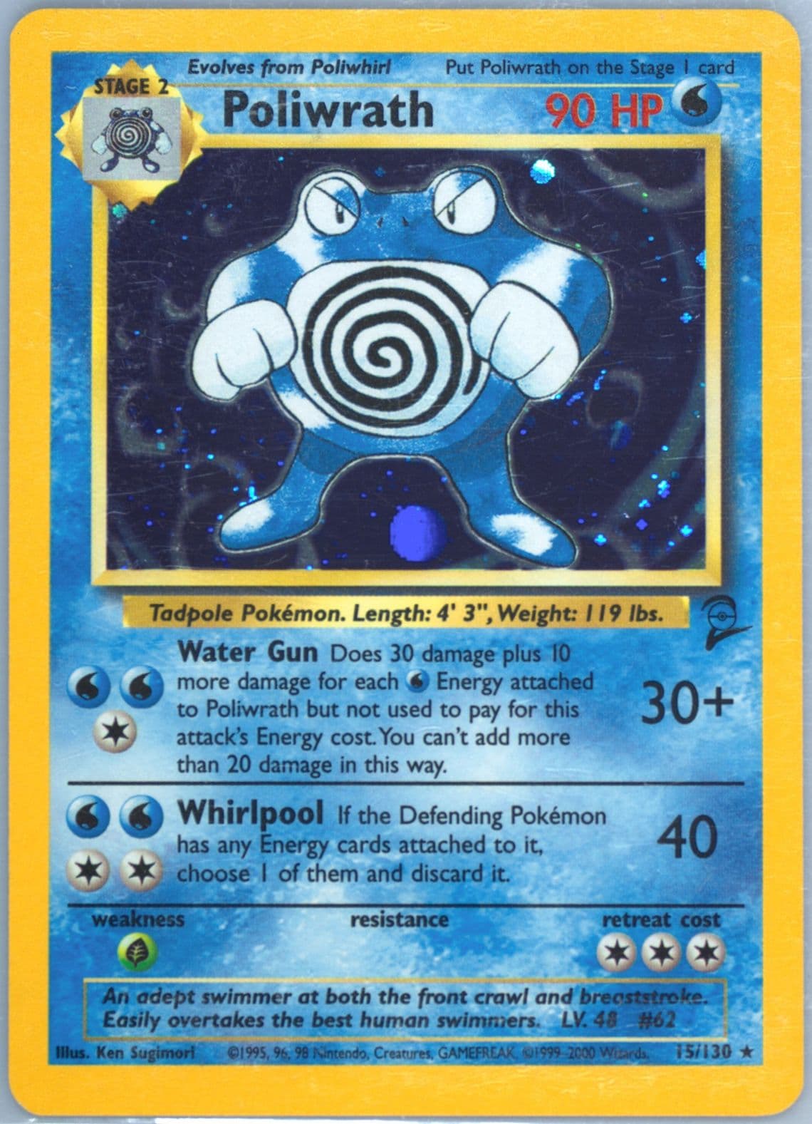 Poliwrath-Holo (15) 2000 Pokemon Game Base II