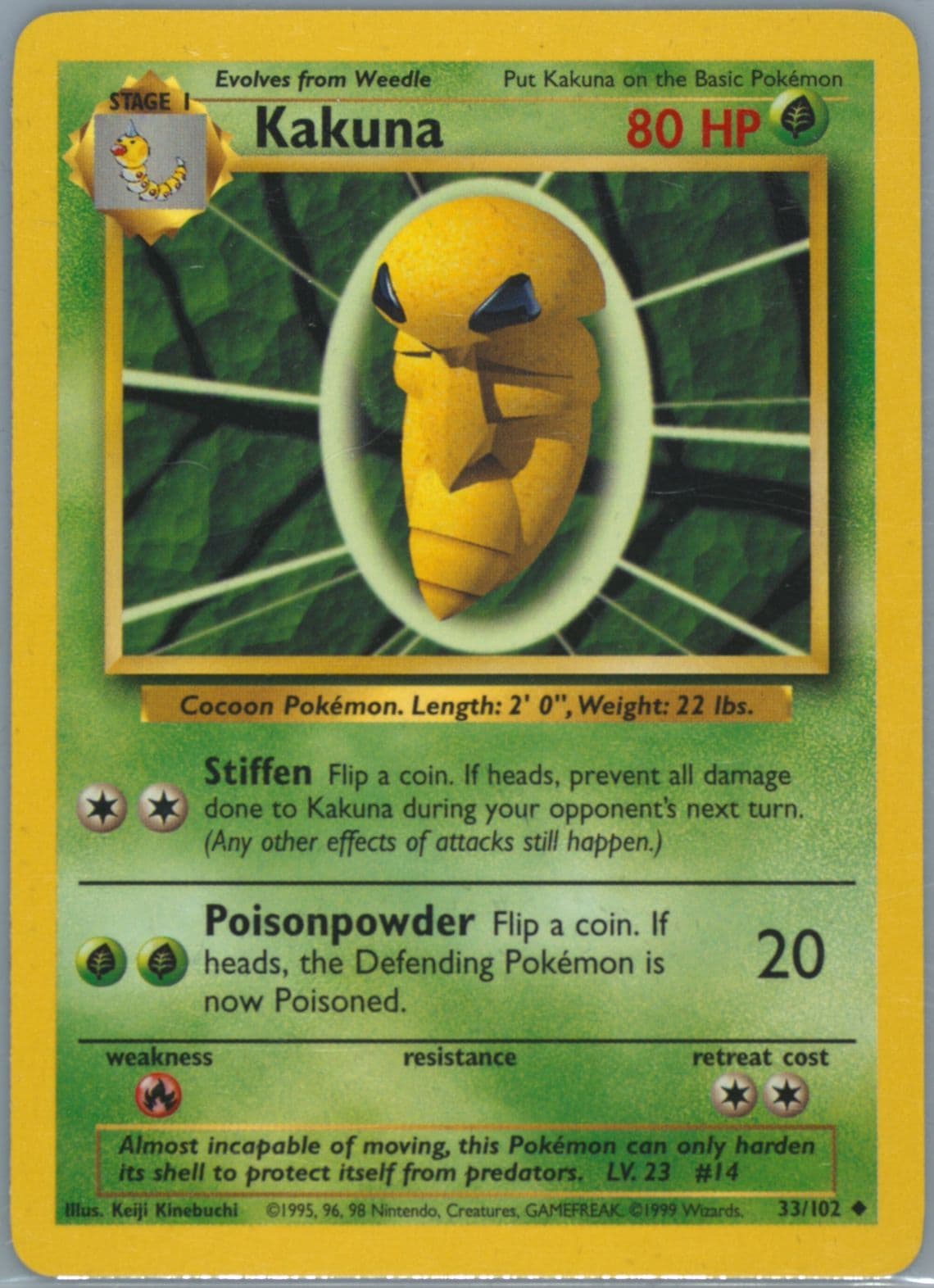 Kakuna (33) 1999 Pokemon Game
