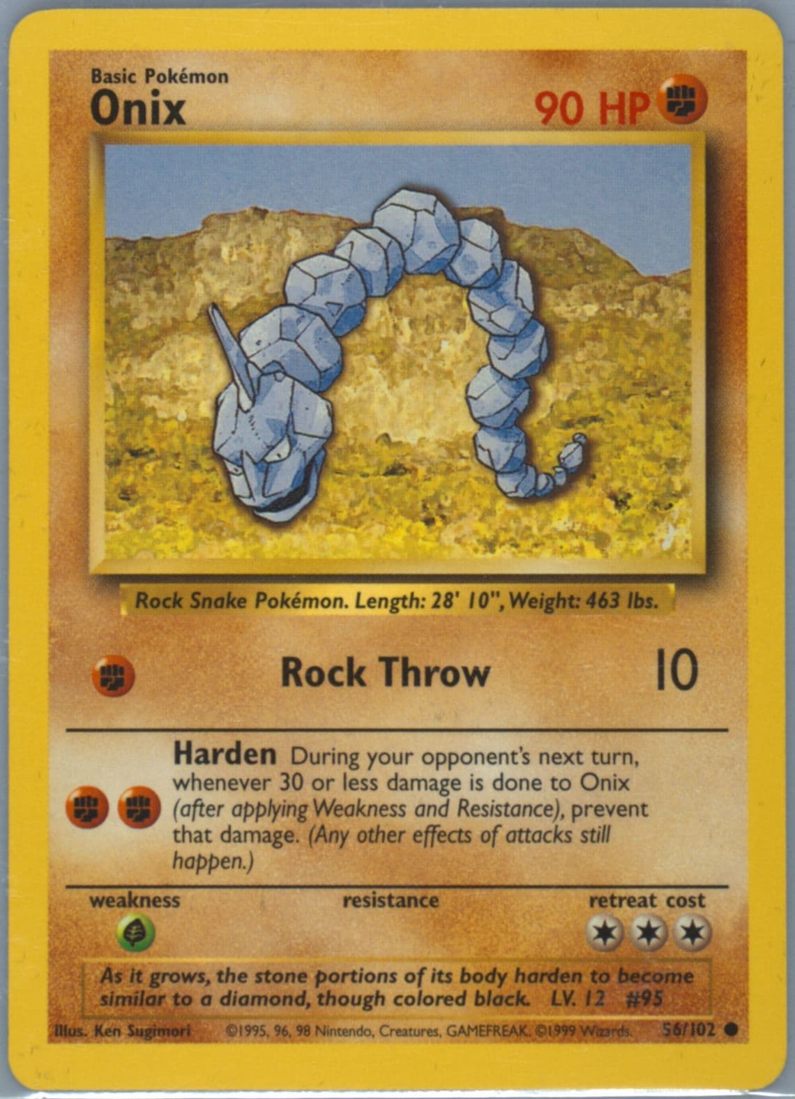 Onix (56) 1999 Pokemon Game