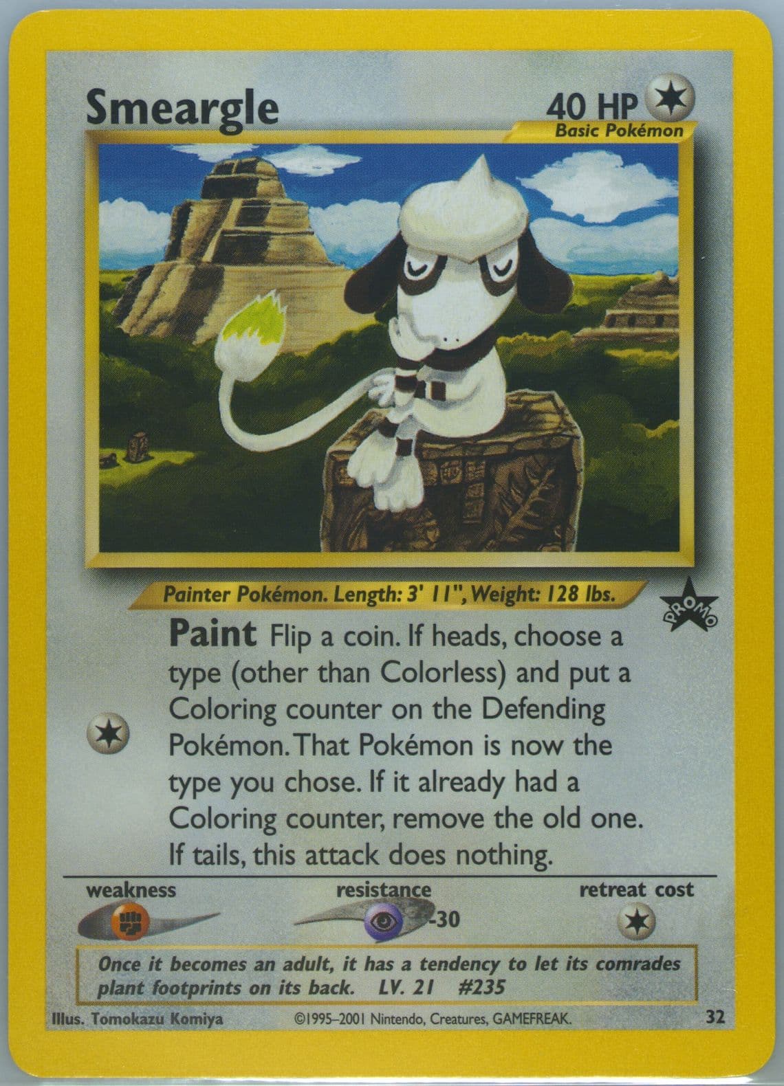 Smeargle Pokemon League (32) 2001 Pokemon Promo Black Star
