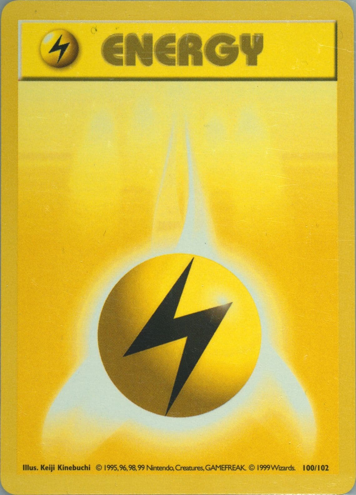 Lightning Energy Shadowless (100) 1999 Pokemon Game