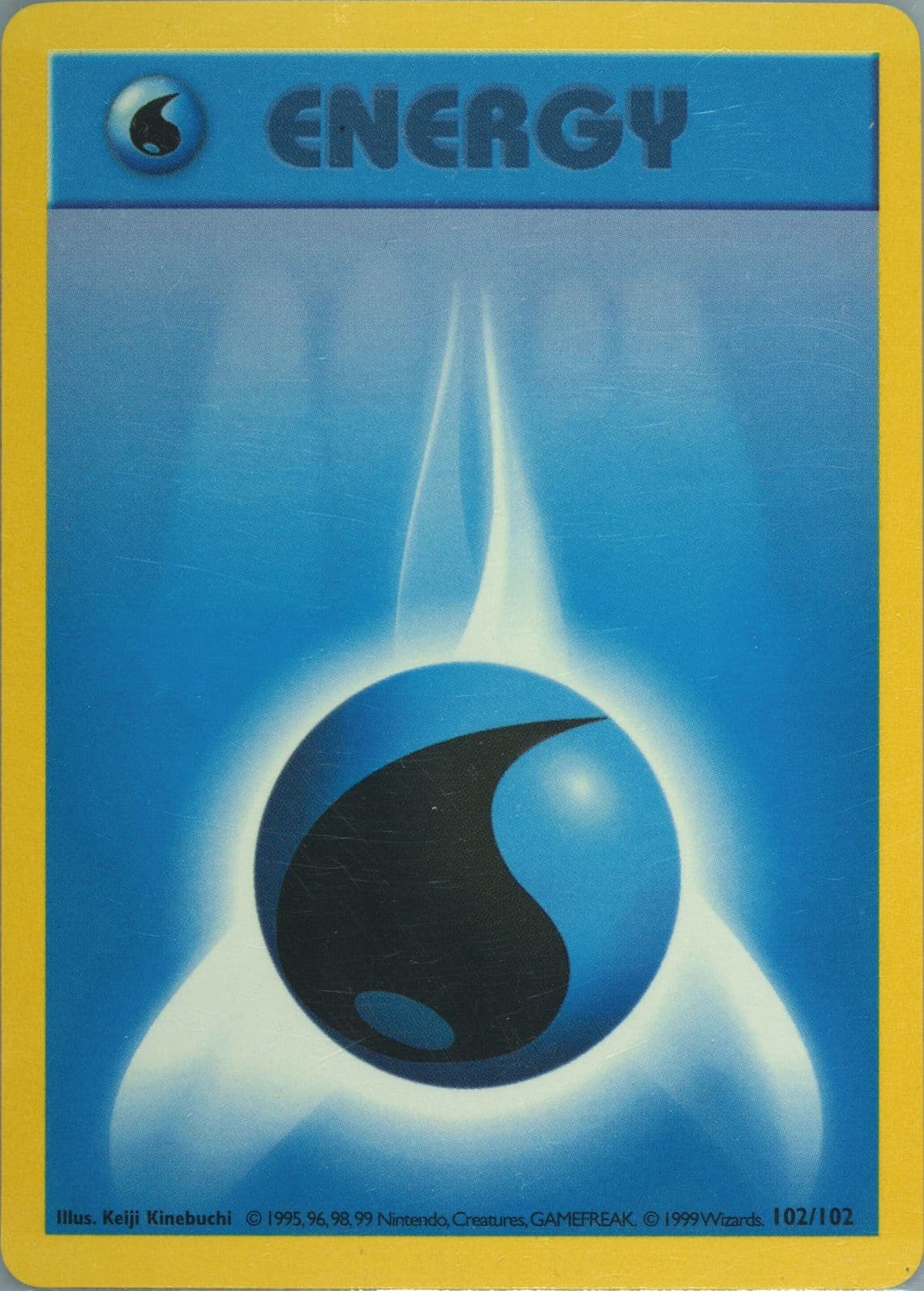 Water Energy Shadowless (102) 1999 Pokemon Game