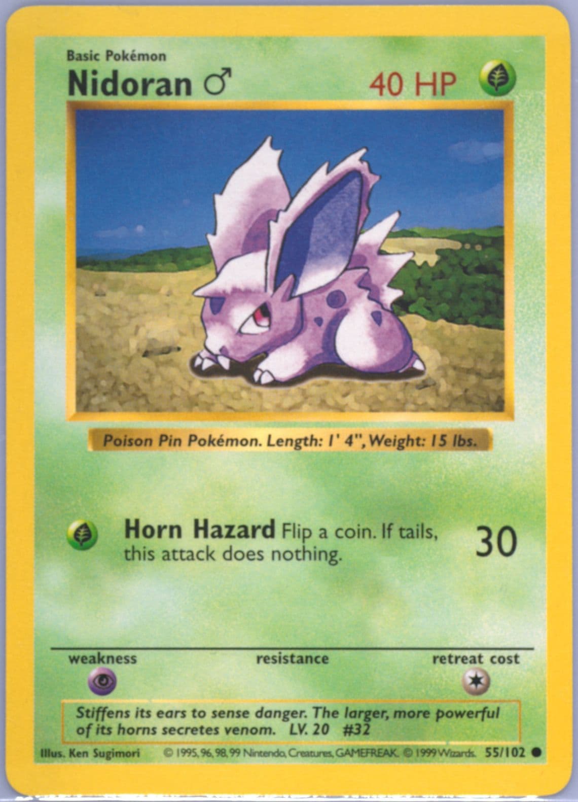 Nidoran Shadowless (55) 1999 Pokemon Game