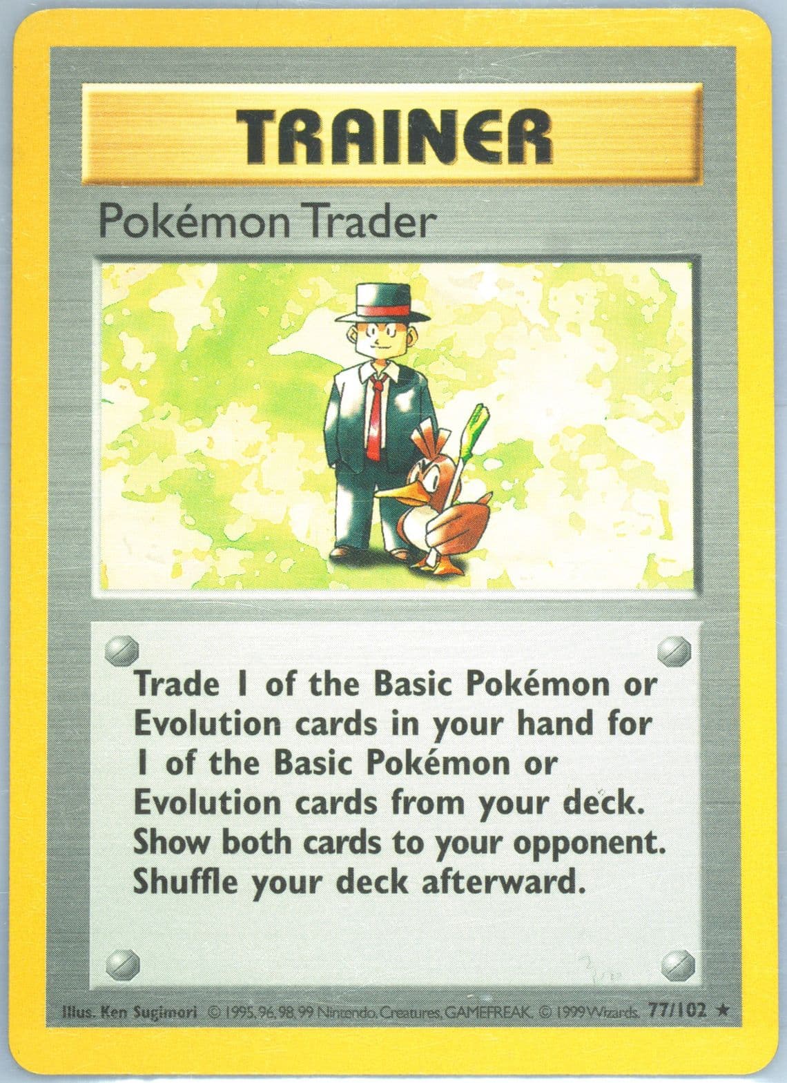 Pokemon Trader Shadowless (77) 1999 Pokemon Game