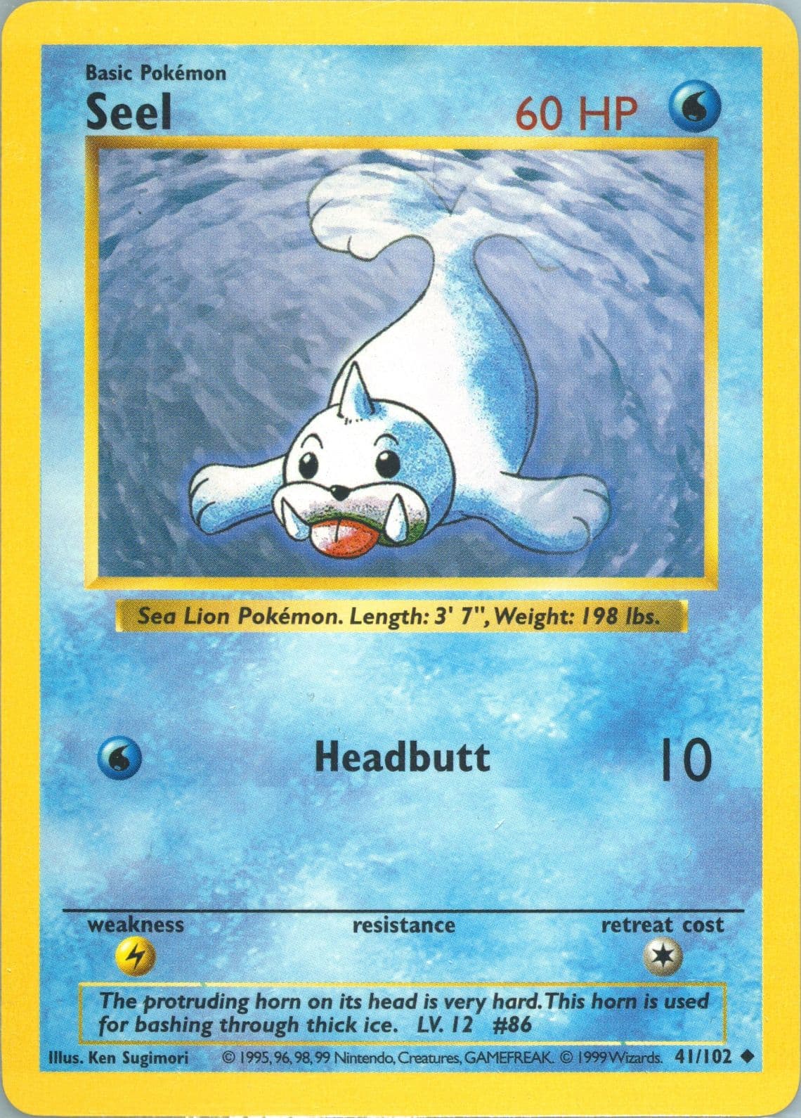 Seel Shadowless (41) 1999 Pokemon Game
