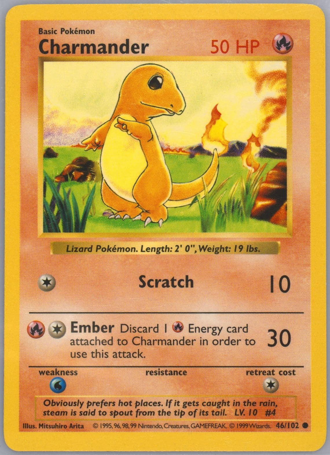 Charmander Shadowless (46) 1999 Pokemon Game