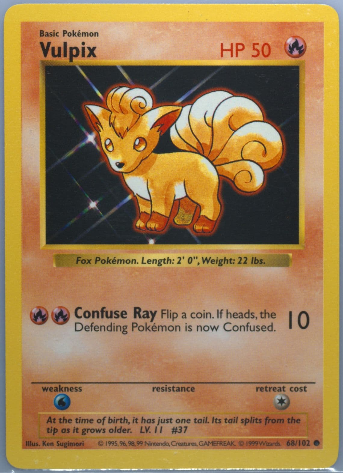 Vulpix Shadowless (68) 1999 Pokemon Game