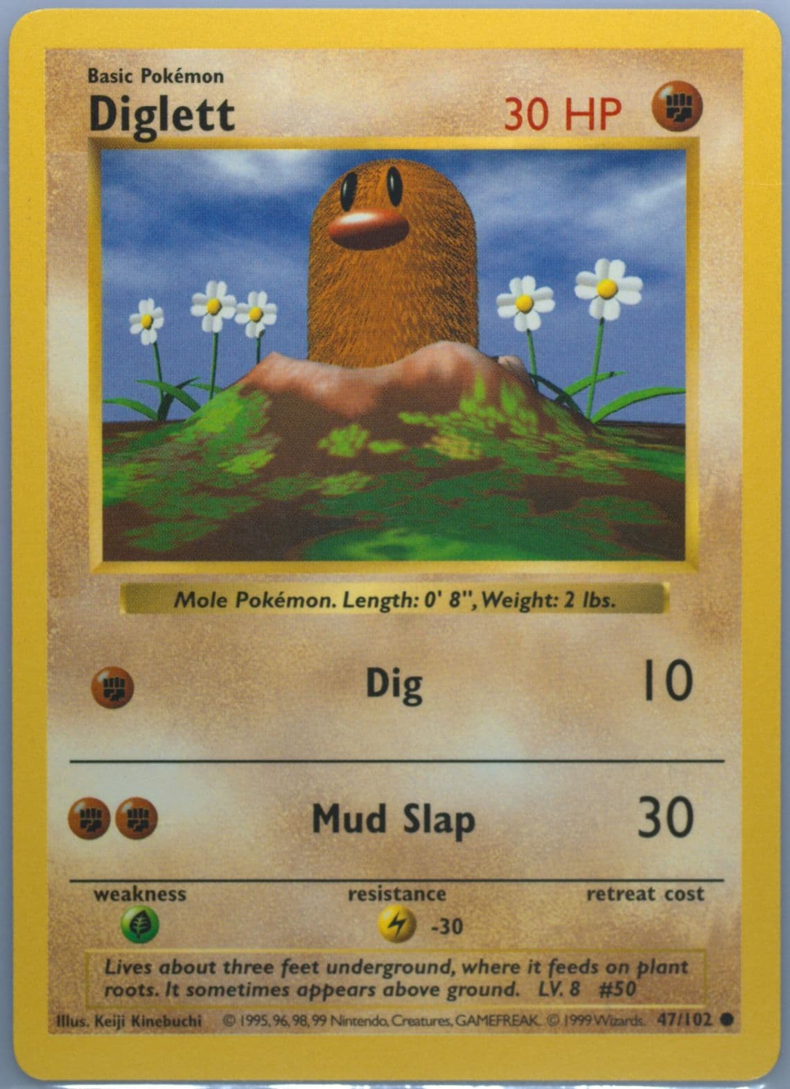 Diglett Shadowless (47) 1999 Pokemon Game
