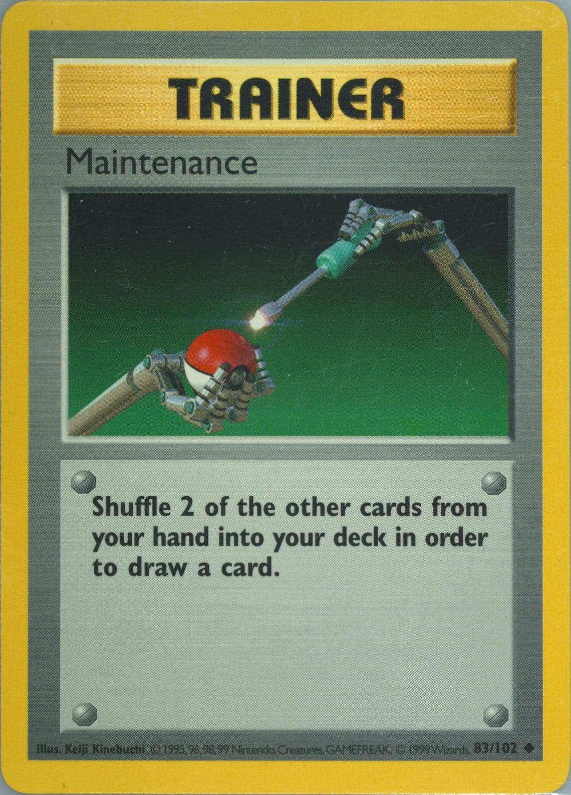 Maintenance Shadowless (83) 1999 Pokemon Game