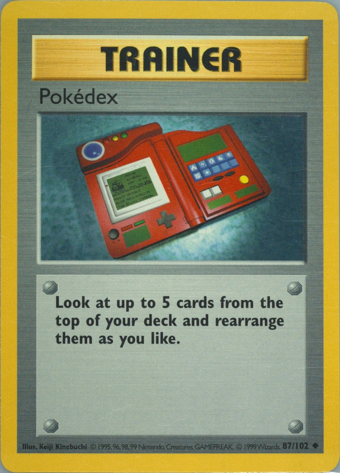 Pokedex Shadowless (87) 1999 Pokemon Game