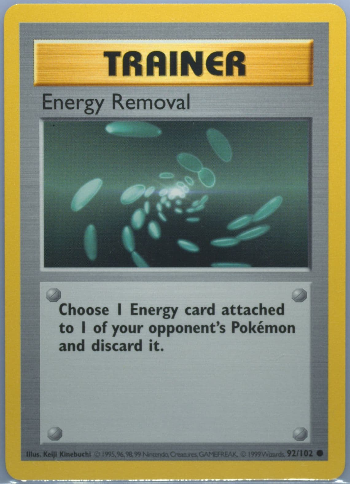 Energy Removal Shadowless (92) 1999 Pokemon Game