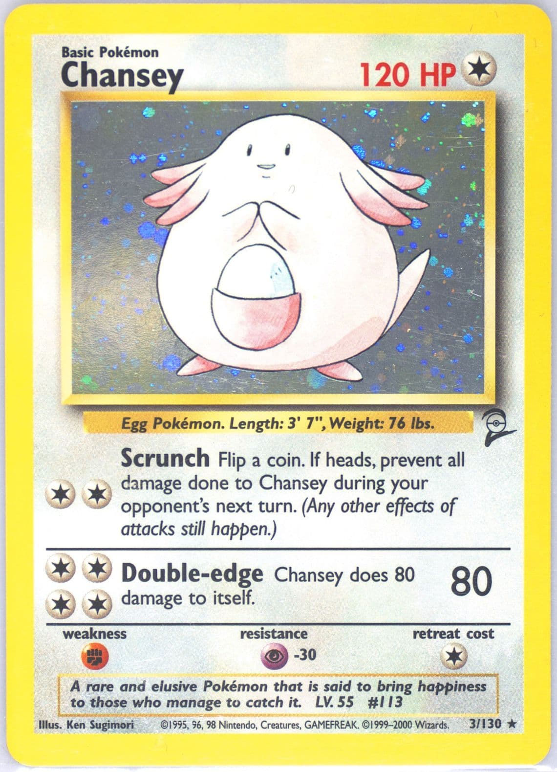 Chansey-Holo (3) 2000 Pokemon Game Base II