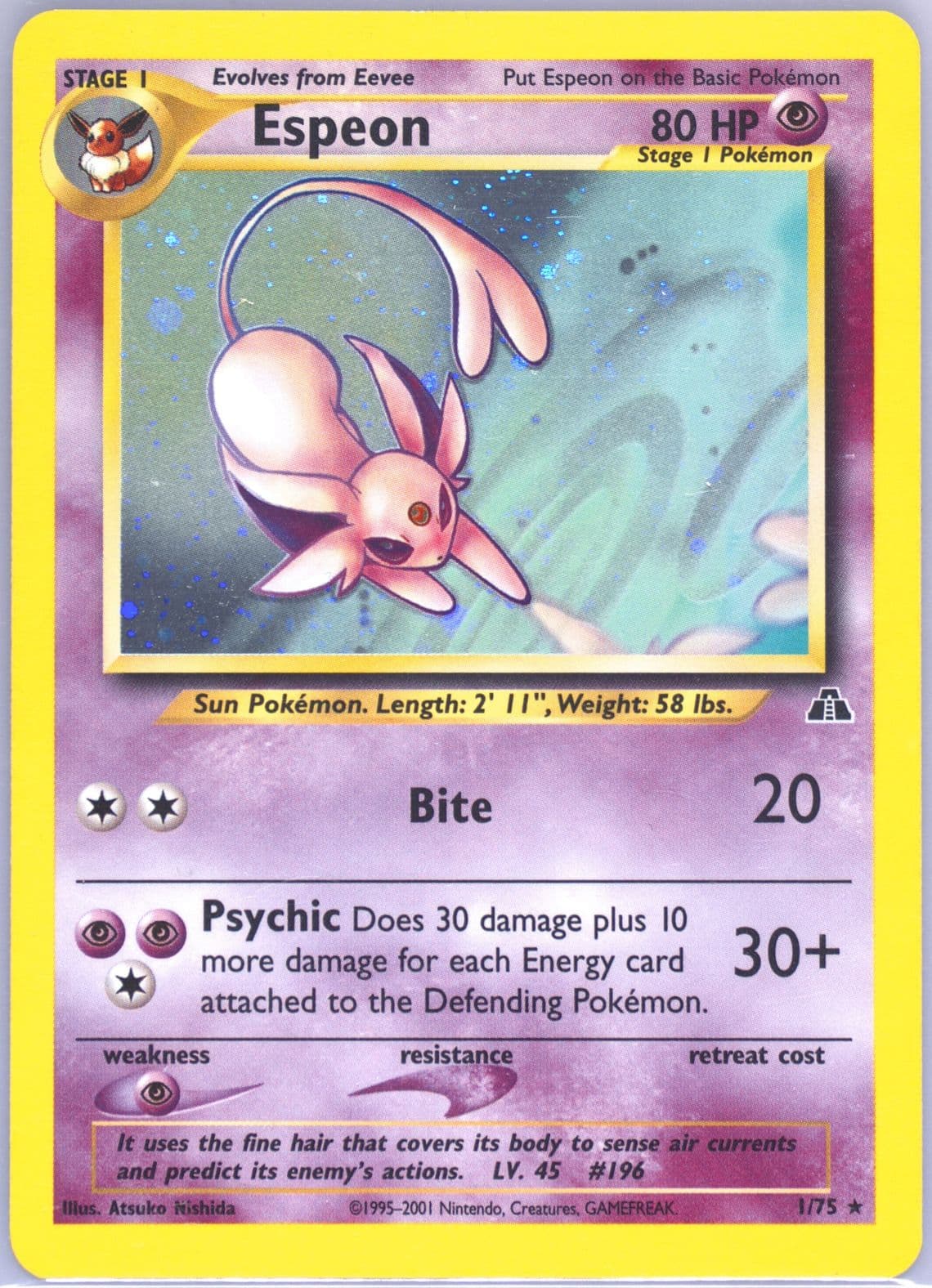 Espeon-Holo (1) 2001 Pokemon Neo Discovery