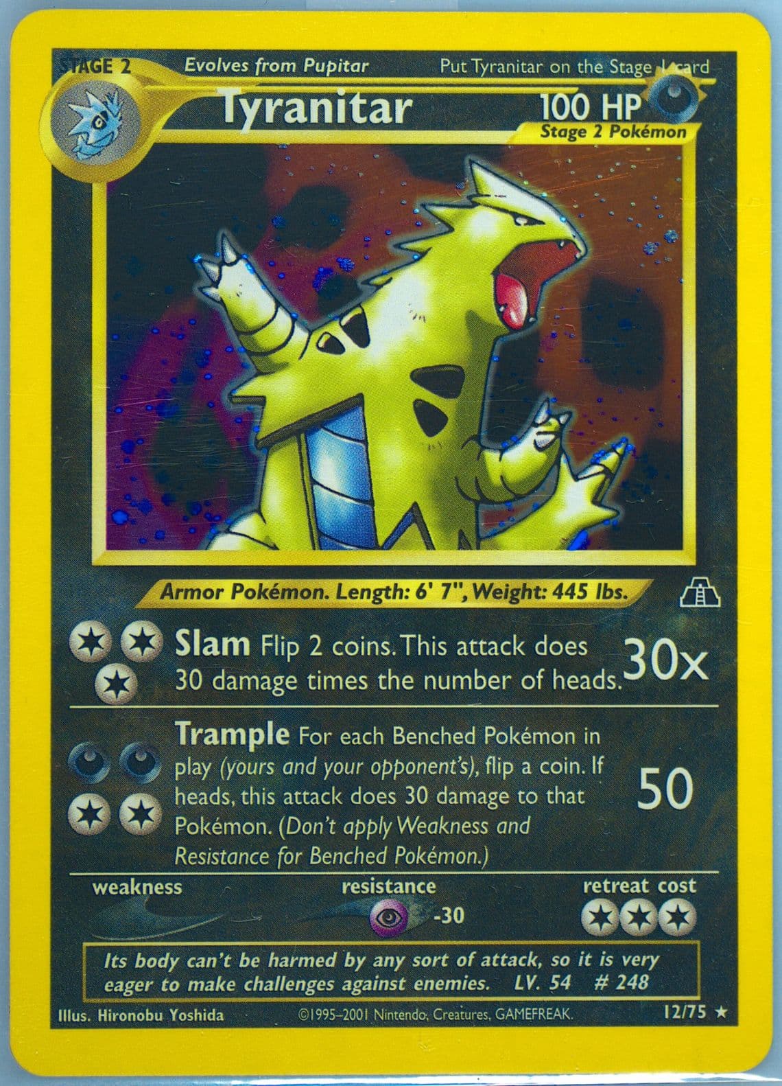 Tyranitar-Holo (12) 2001 Pokemon Neo Discovery