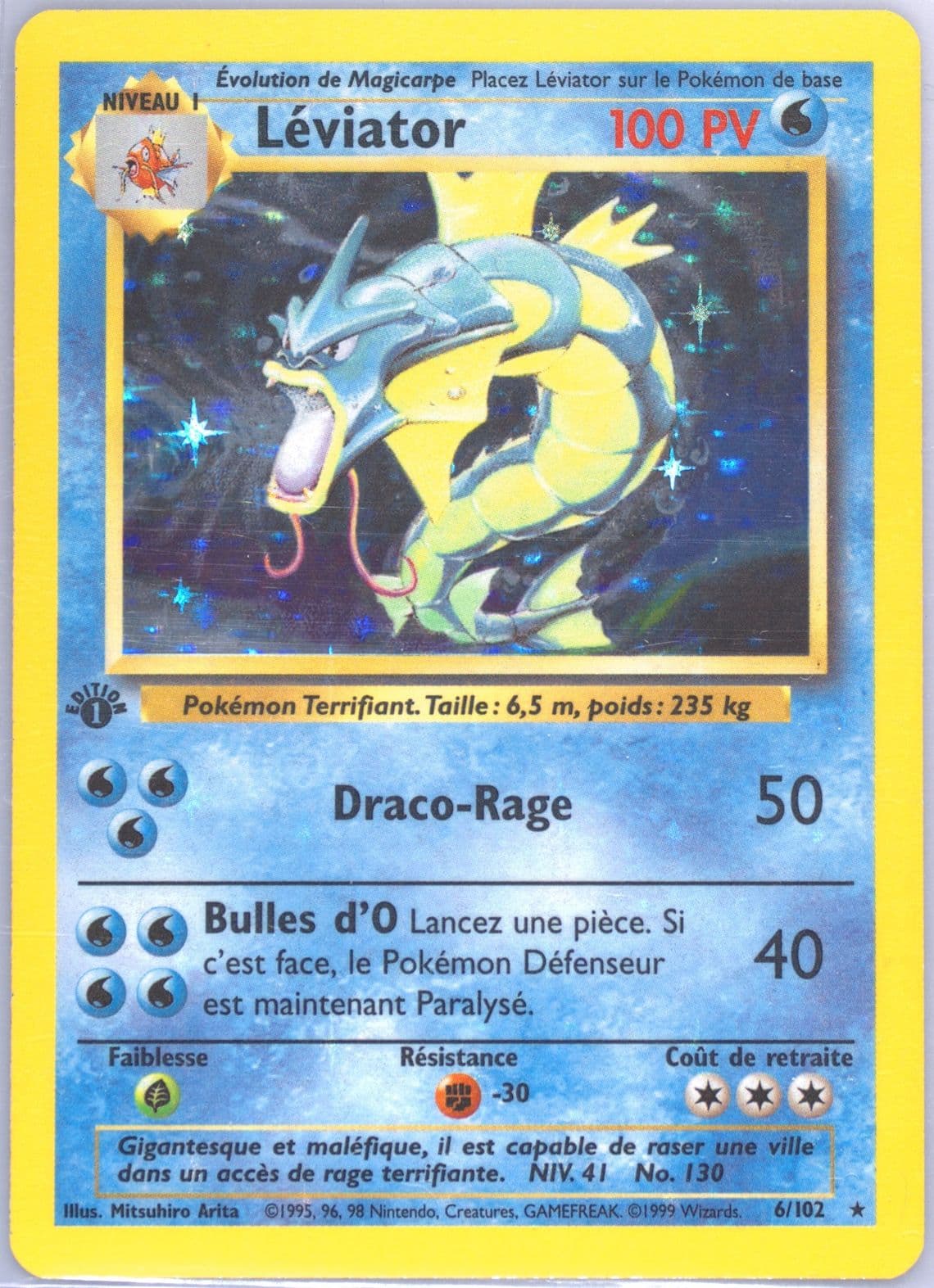 Leviator-Holo 1st Edition (6) 1999 Pokemon French