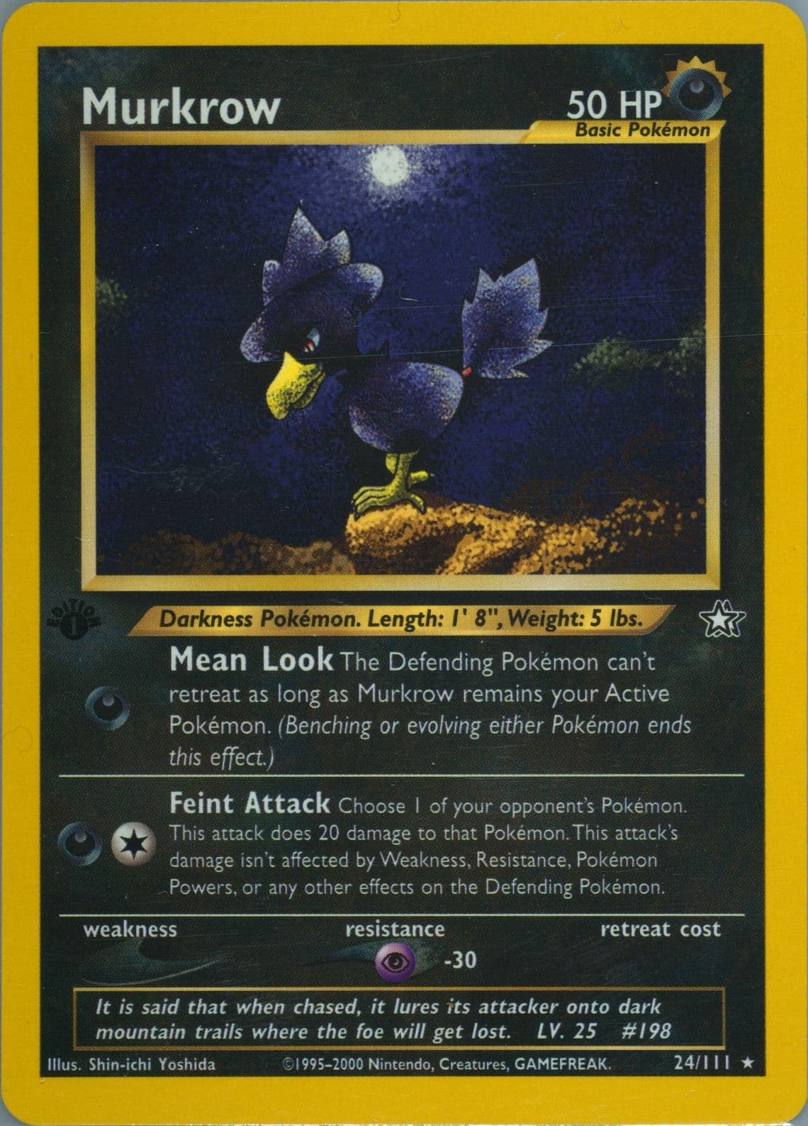 Murkrow (24) 2000 Pokemon Neo Genesis 1st Edition