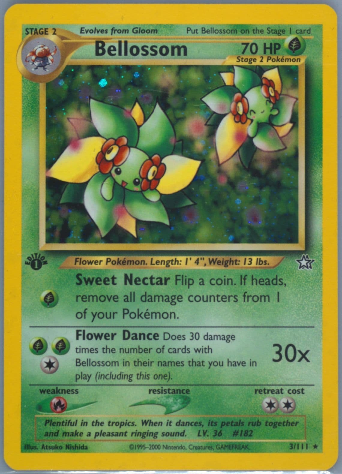 Bellossom-Holo (3) 2000 Pokemon Neo Genesis 1st Edition
