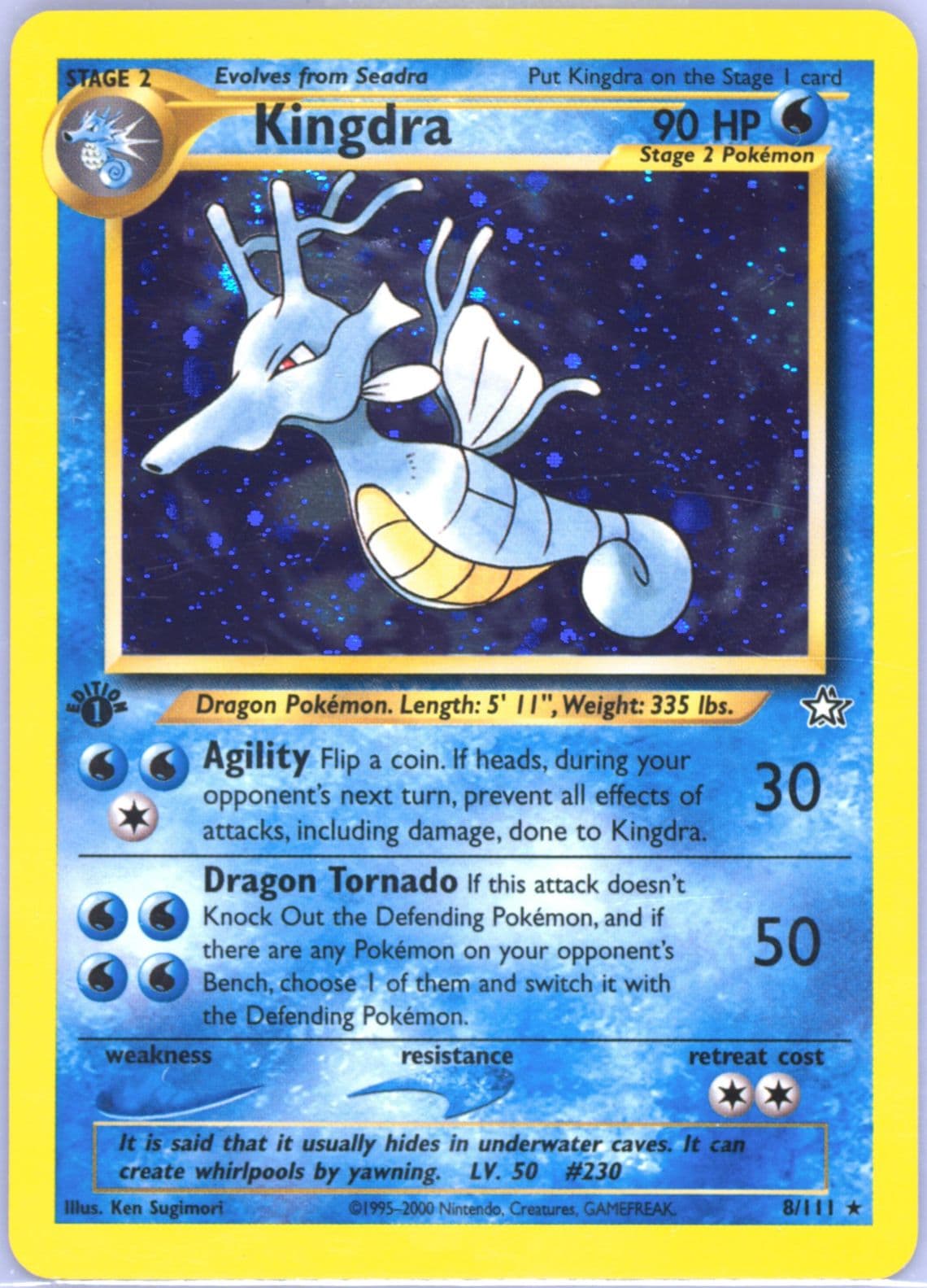 Kingdra-Holo (8) 2000 Pokemon Neo Genesis 1st Edition