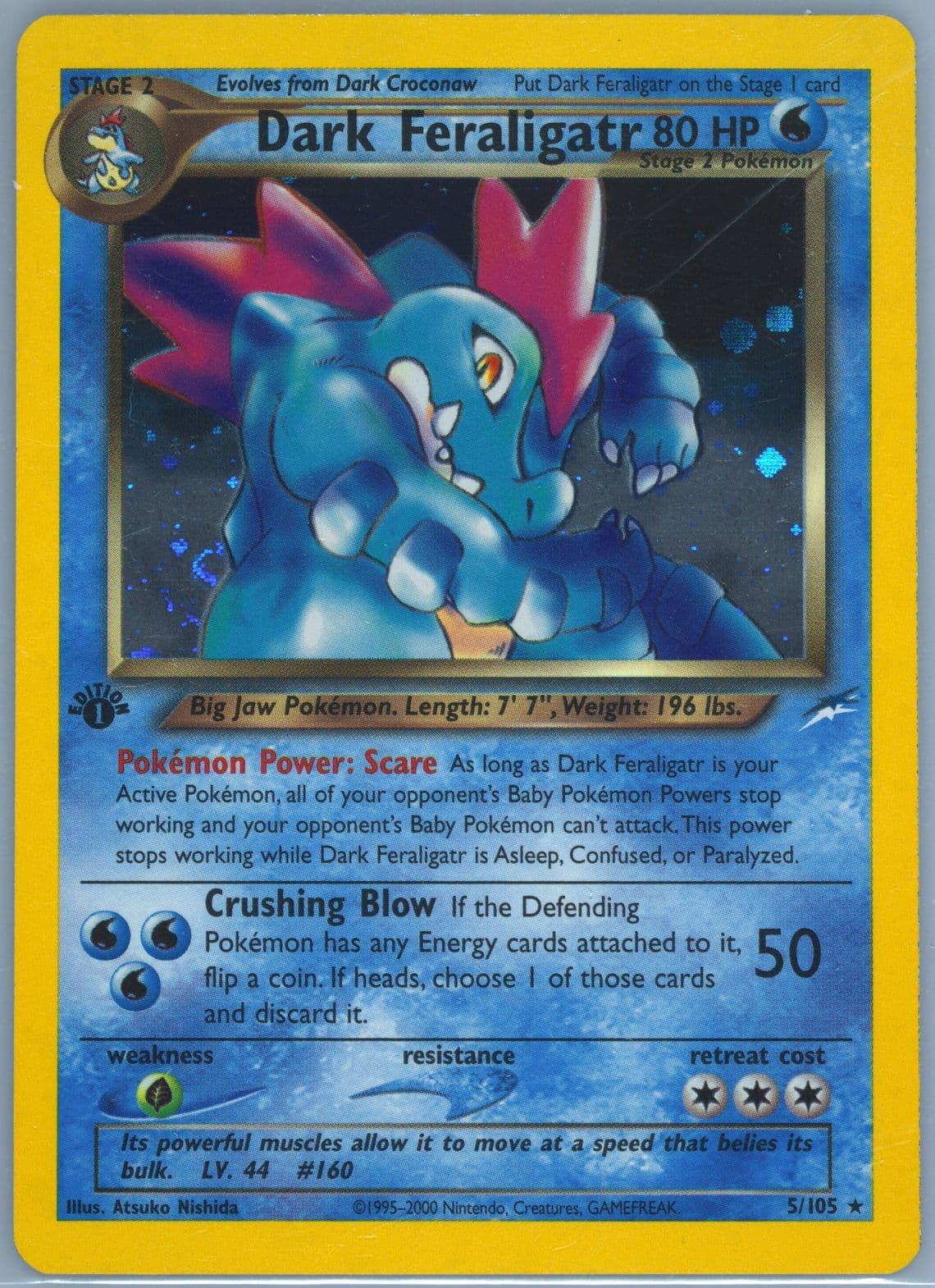 Dark Feraligatr-Holo 1st Edition (5) 2002 Pokemon Neo Destiny