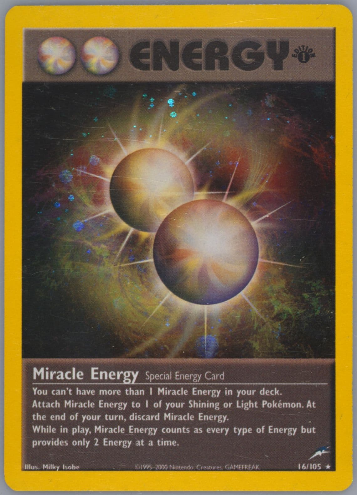 Miracle Energy-Holo 1st Edition (16) 2002 Pokemon Neo Destiny