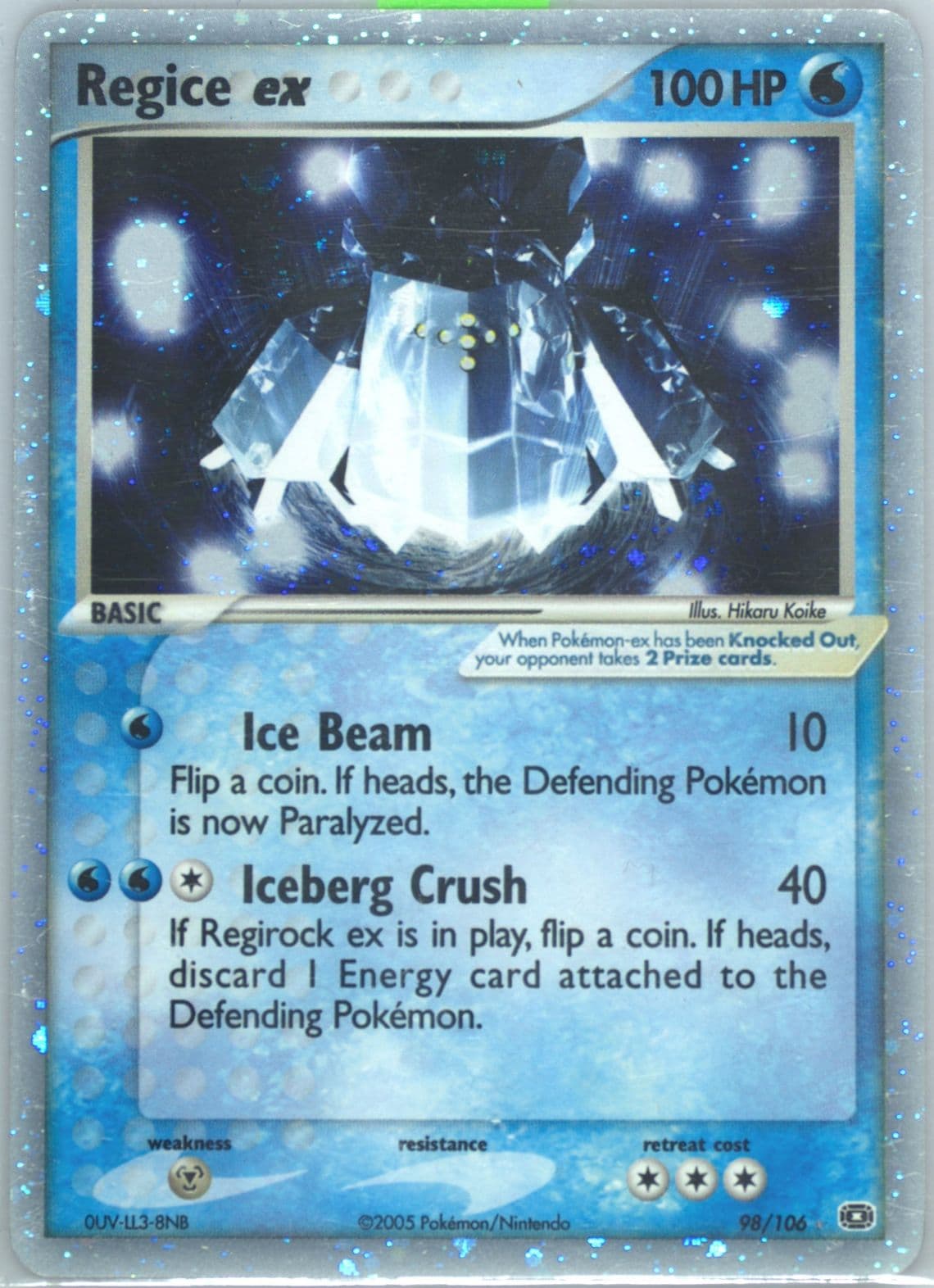 Regice EX-Holo (98) 2005 Pokemon EX Emerald