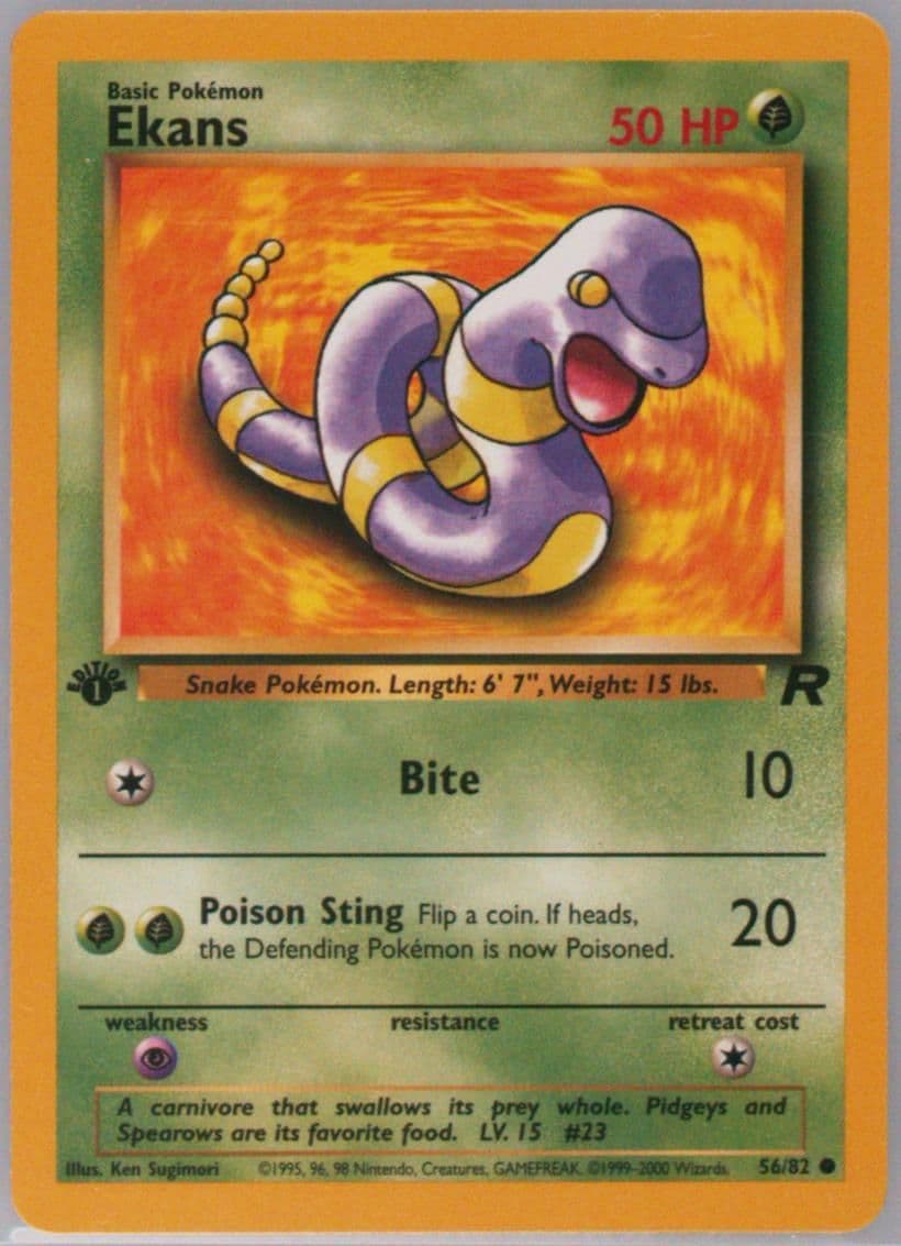 Ekans 1st Edition (56) 2000 Pokemon Rocket