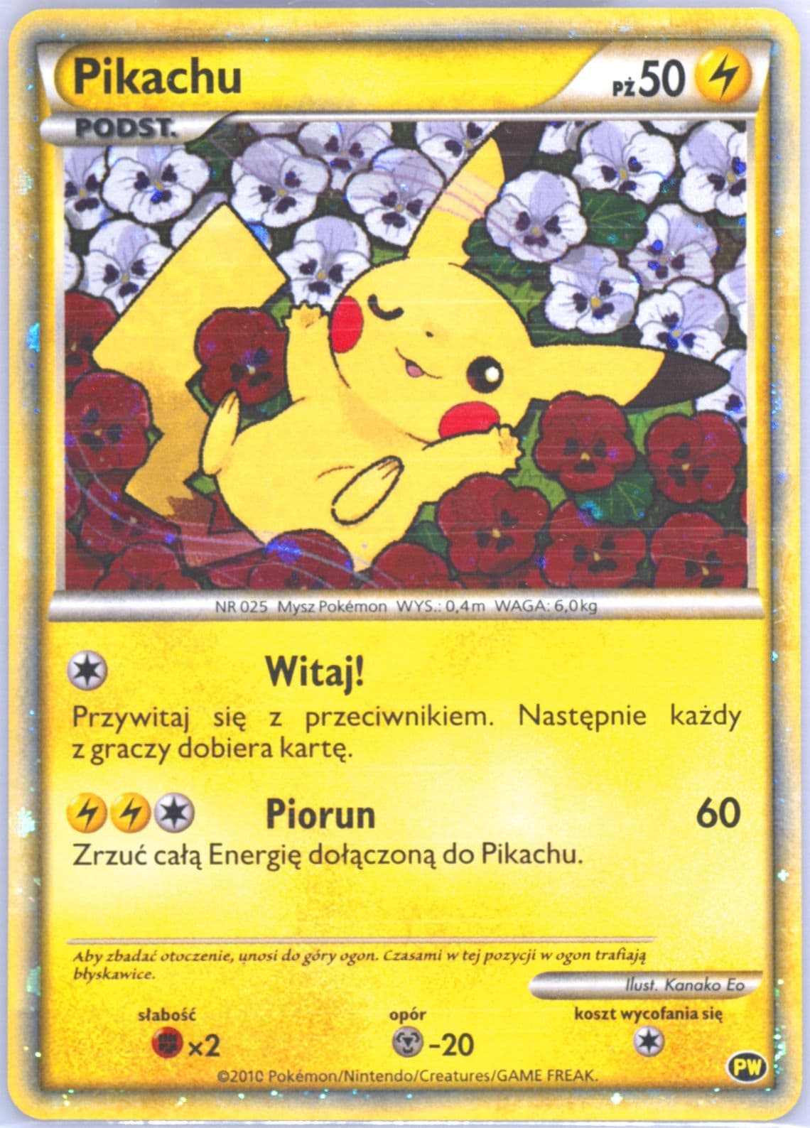 Pikachu-Holo Polish-Do Not Use 2010 Pokemon World Collection