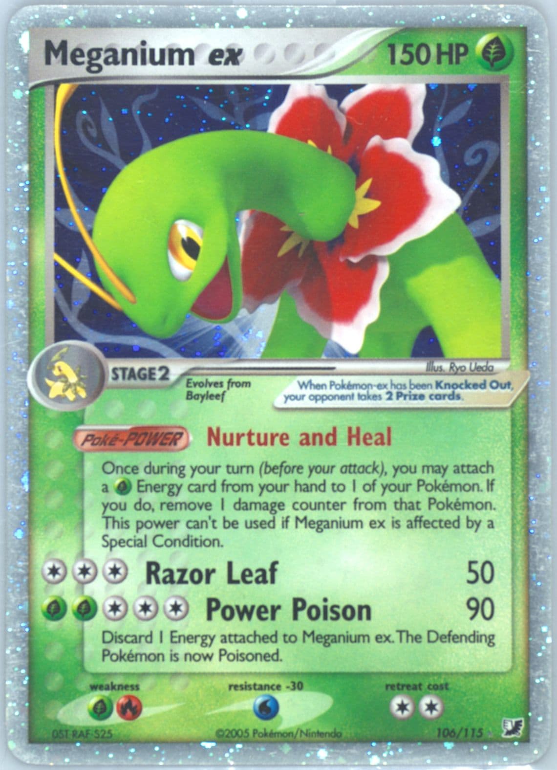 Meganium EX-Holo (106) 2005 Pokemon EX Unseen Forces