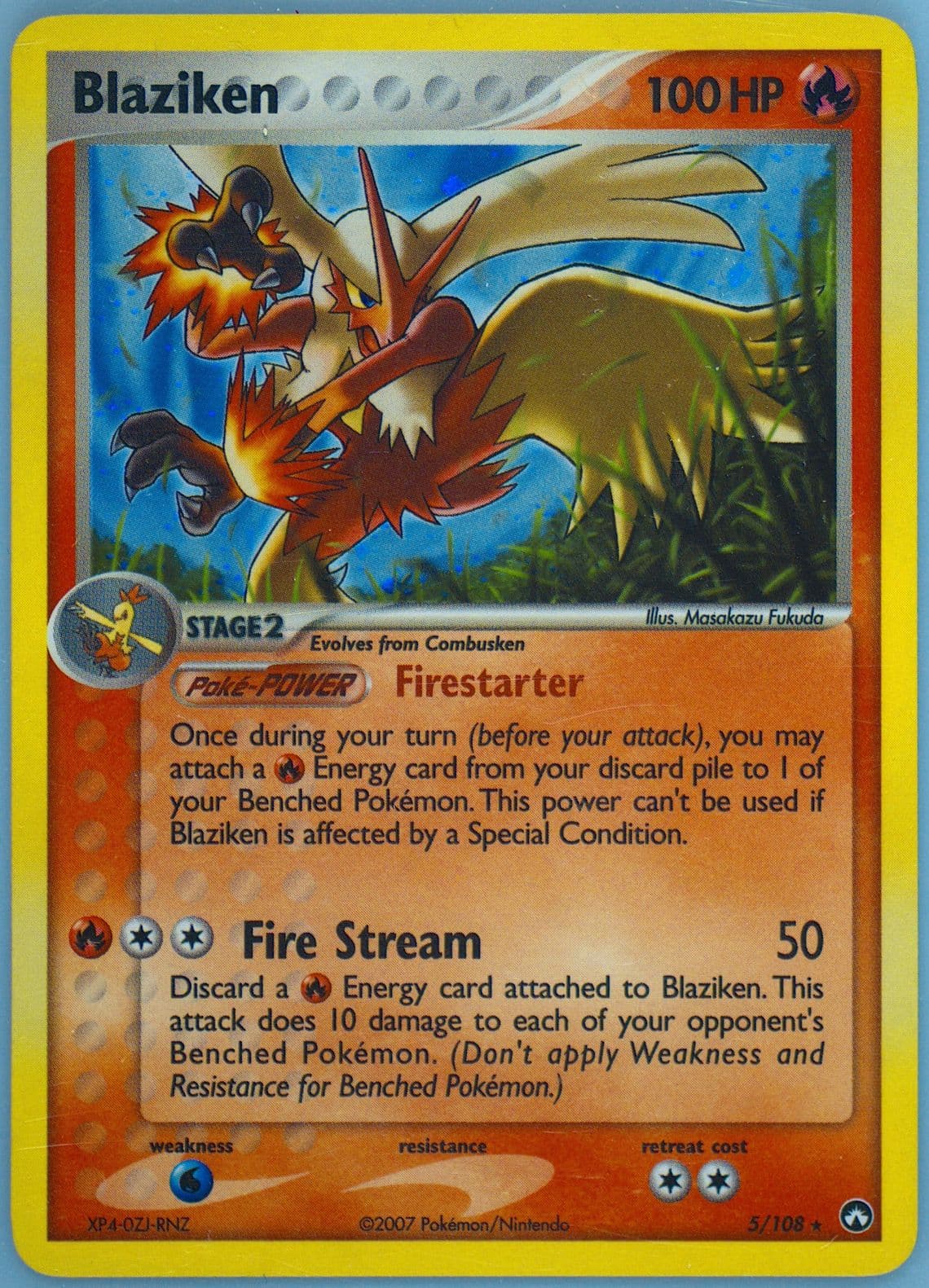 Blaziken-Holo (5) 2007 Pokemon EX Power Keepers