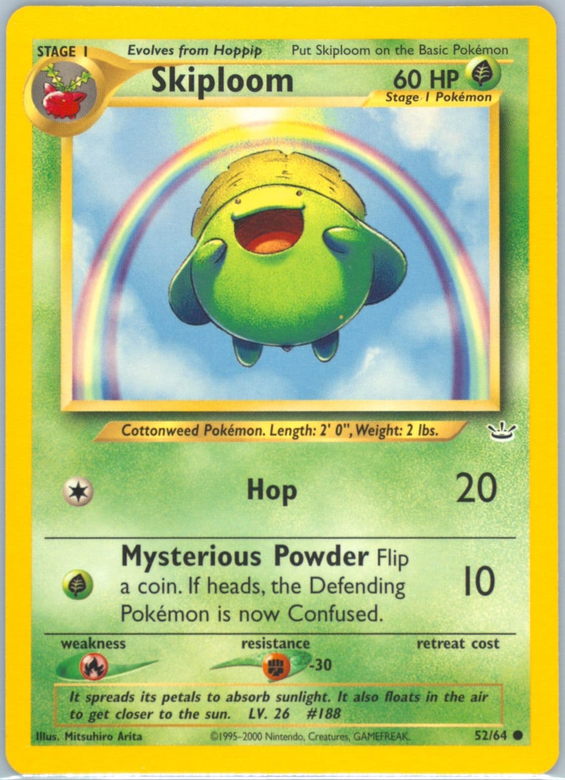 Skiploom (52) 2001 Pokemon Neo Revelation