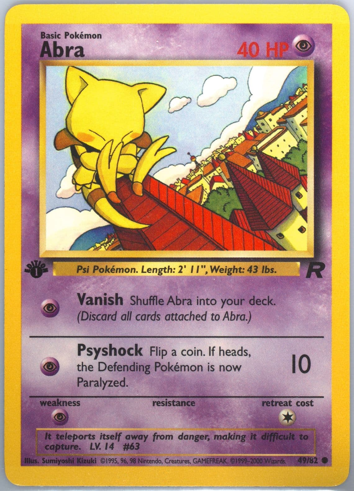 Abra 1st Edition (49) 2000 Pokemon Rocket